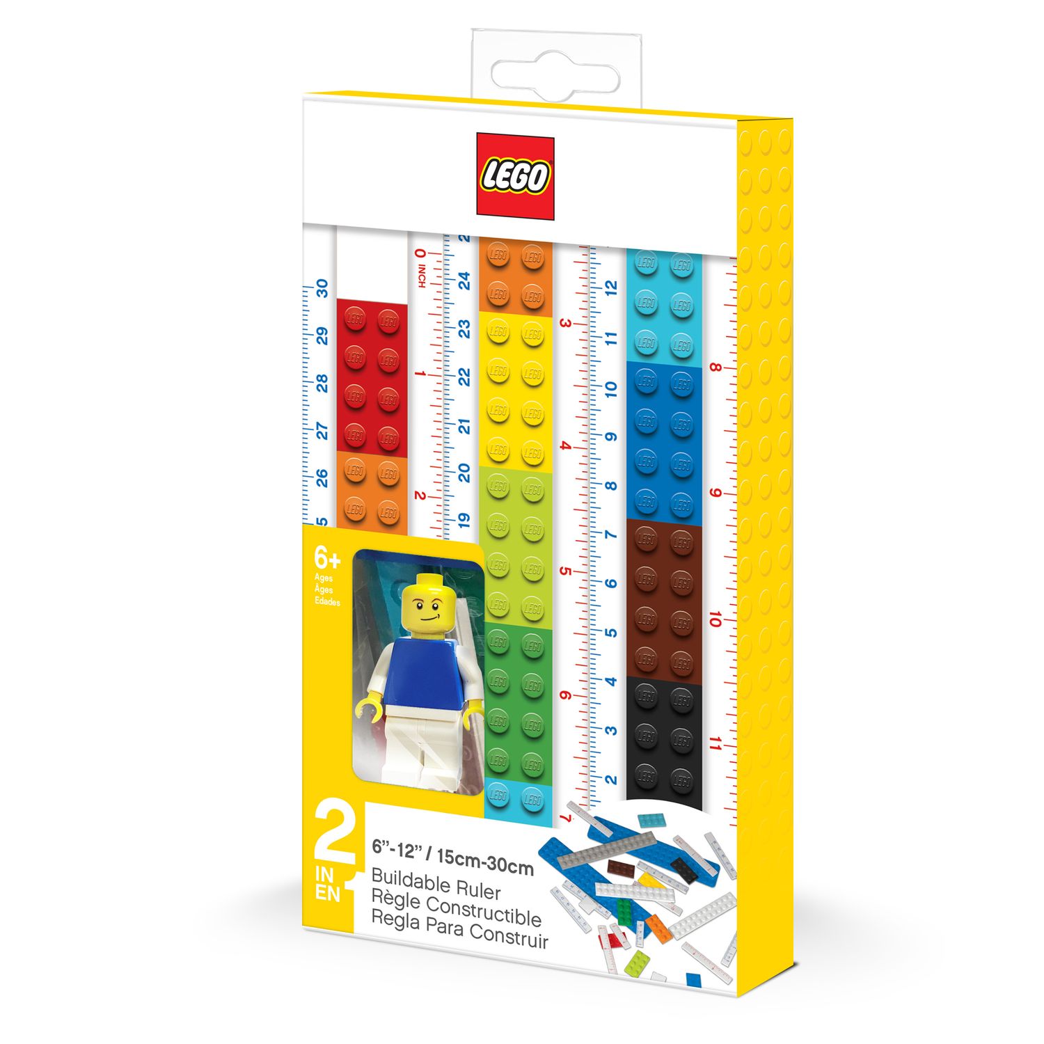 Joy Toy Schreibwaren LEGO® Lineal zum Selberbauen mit Legofigur