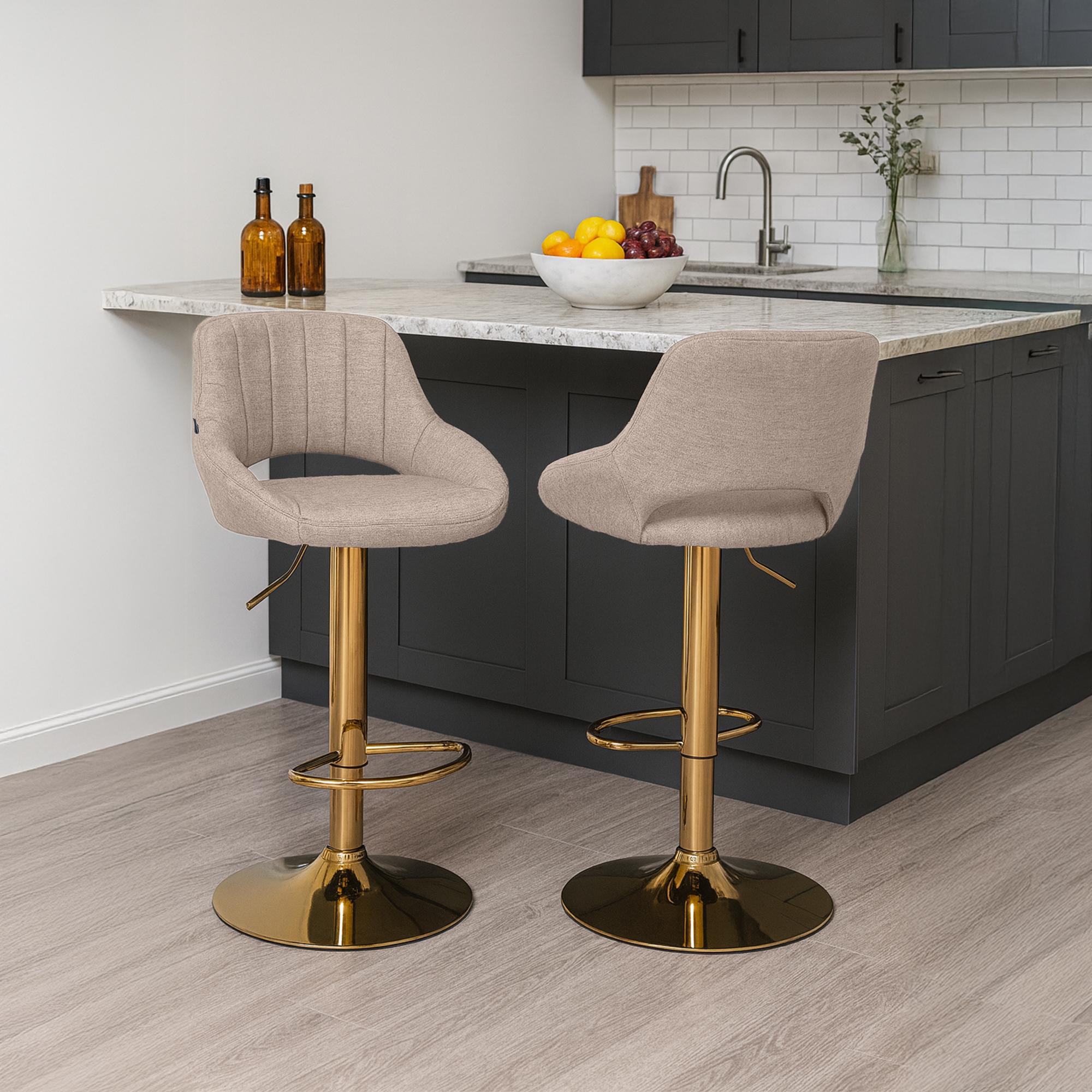 2er Set Barhocker Milet Stoff G
