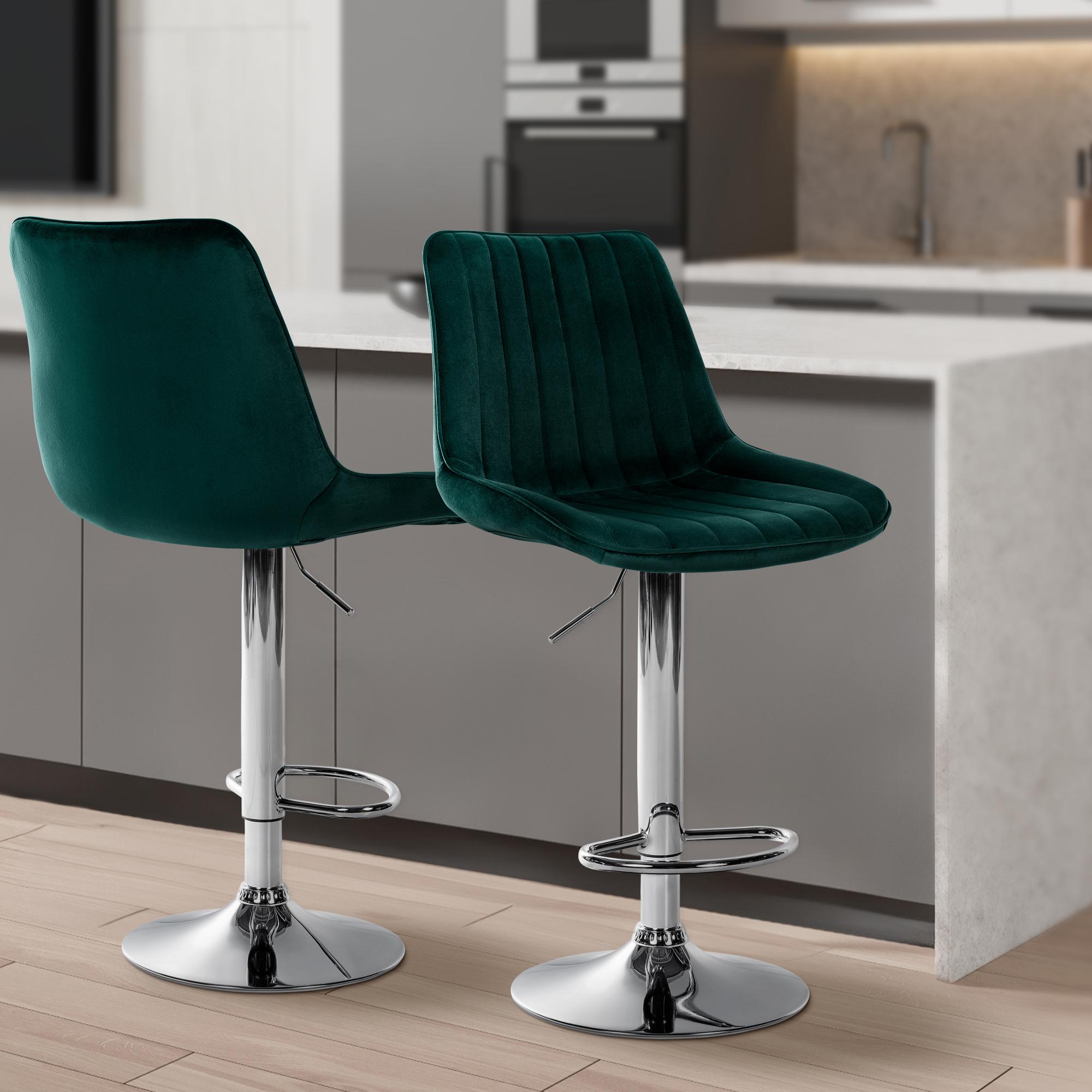 Barhocker Toni Samt chrom