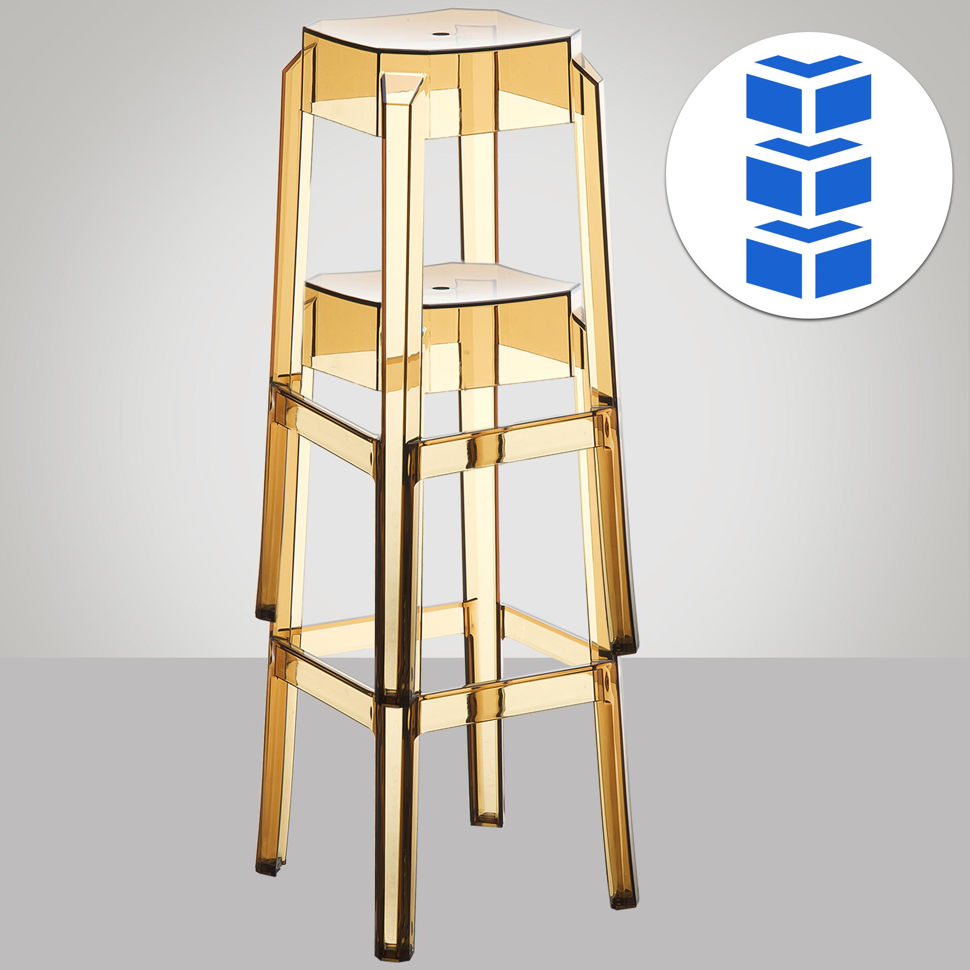 2er Set Barhocker Fox, transparent