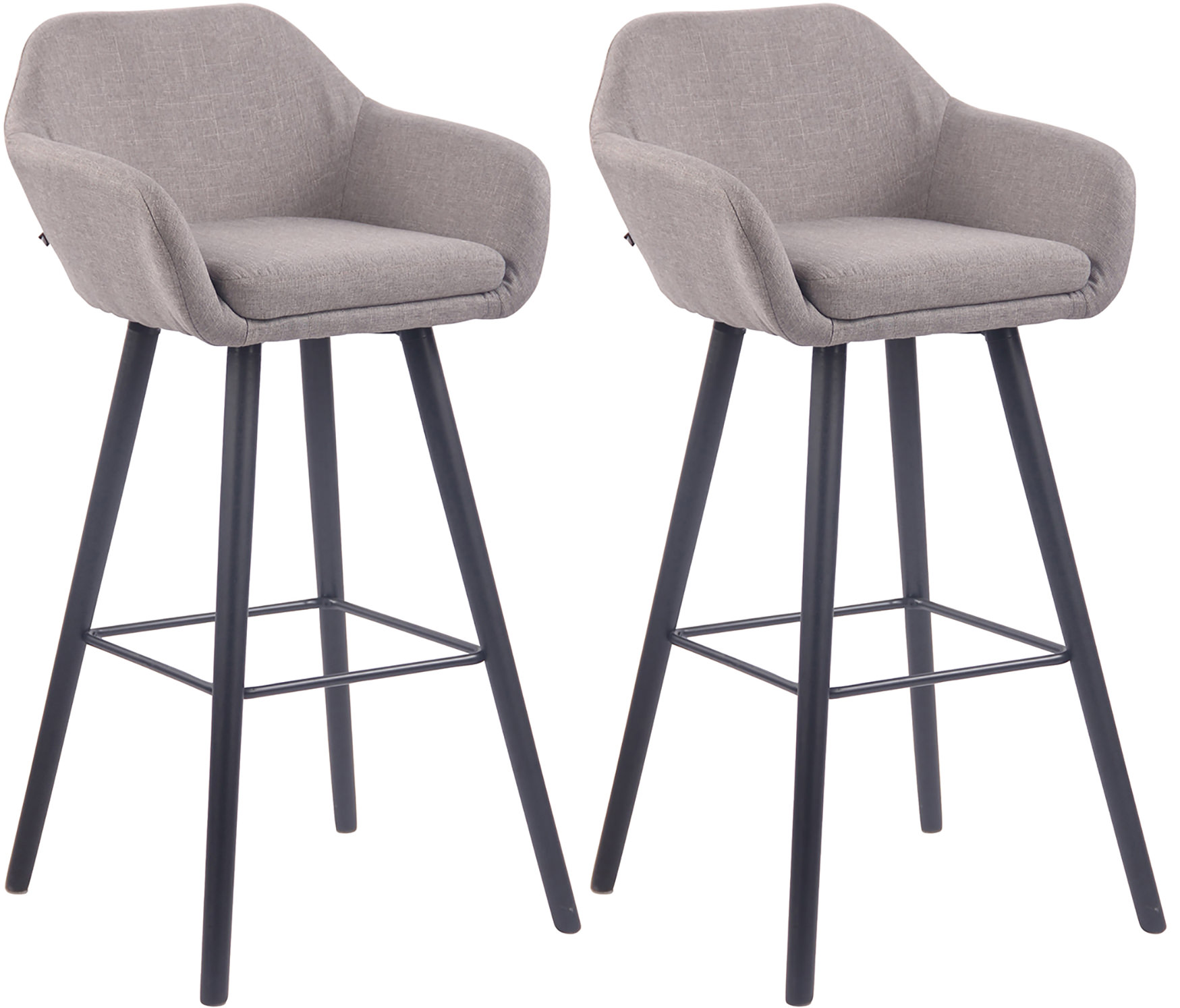 2er Set Barhocker Adelaide schwarz