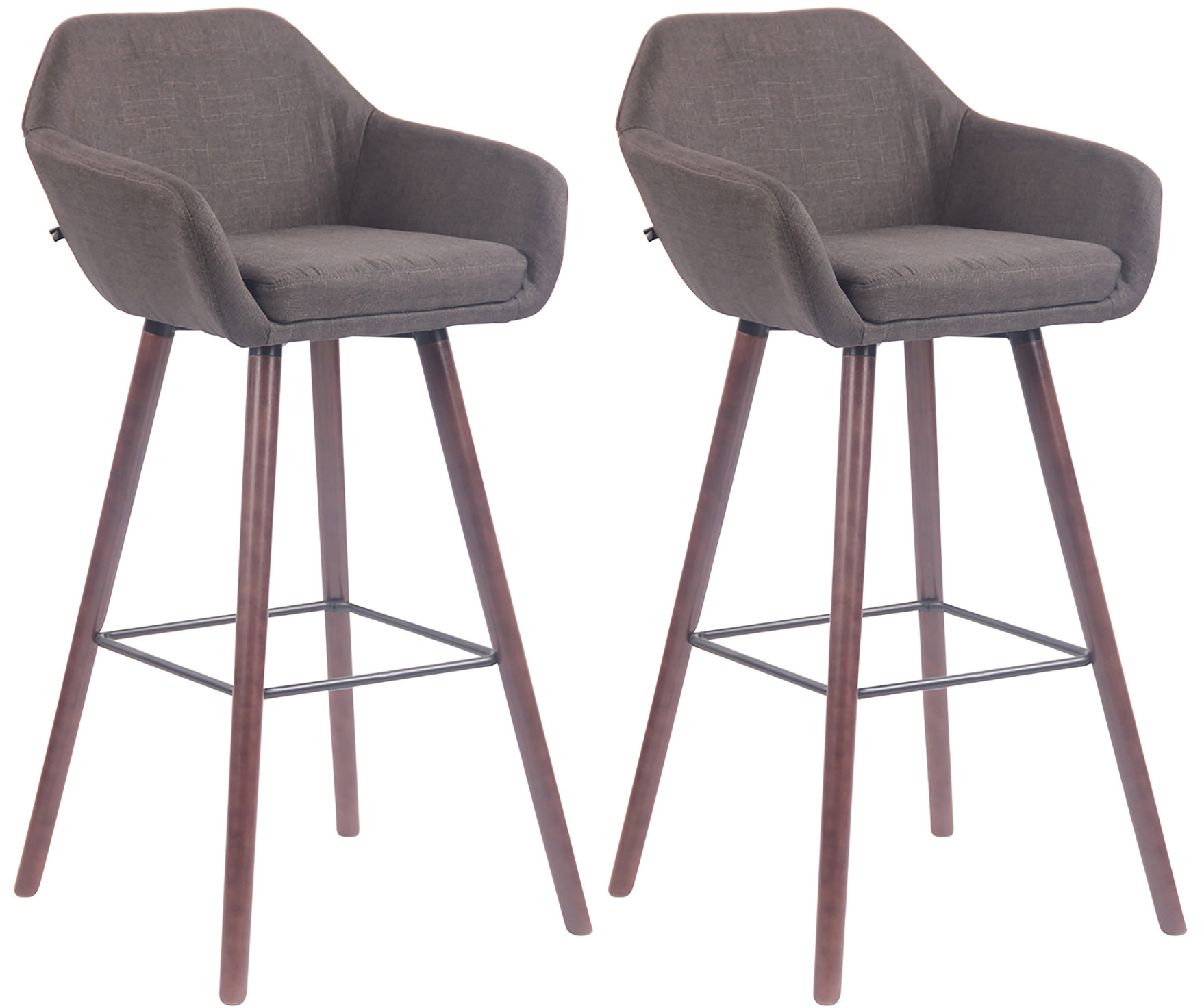 2er Set Barhocker Adelaide walnuss