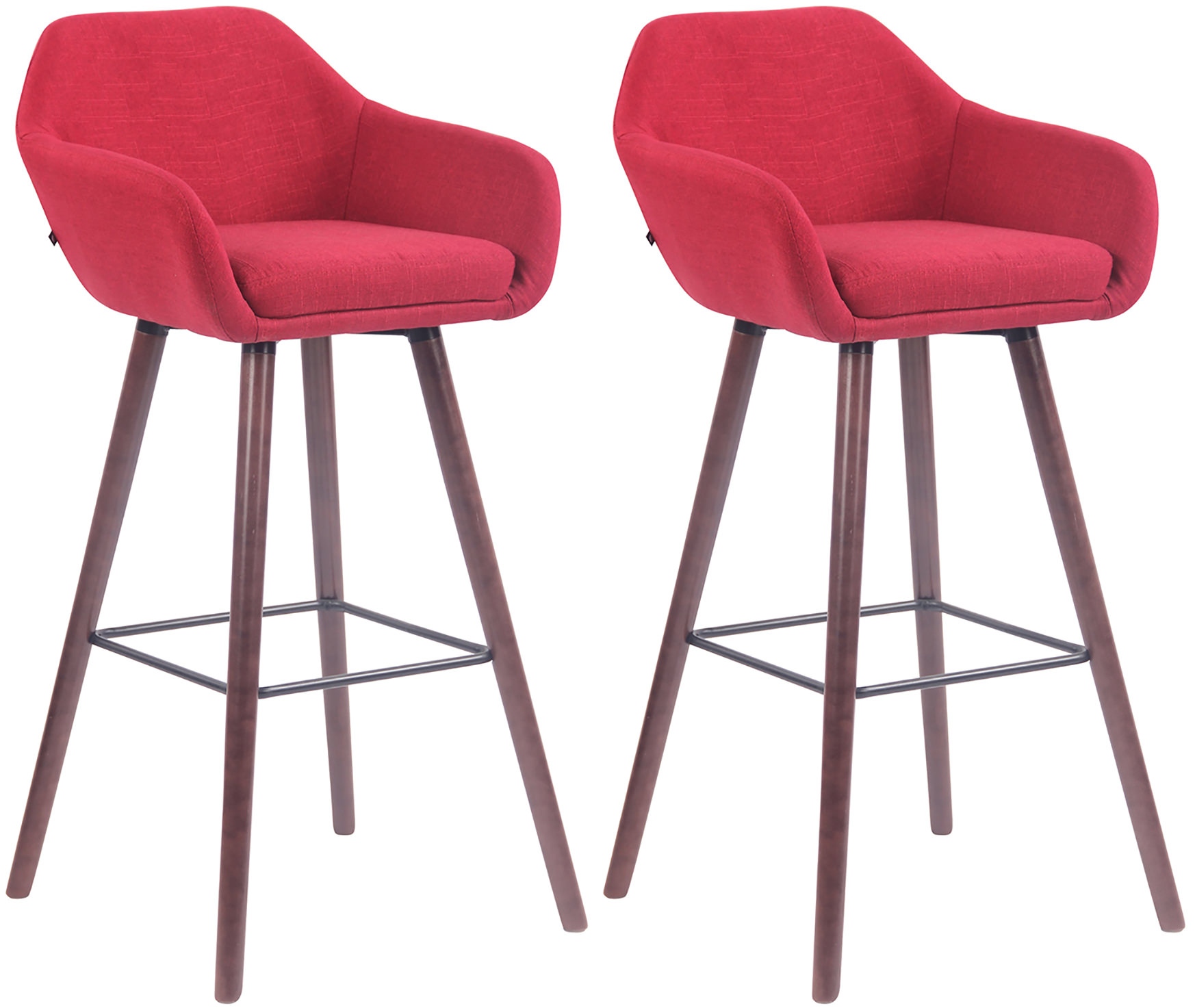 2er Set Barhocker Adelaide walnuss