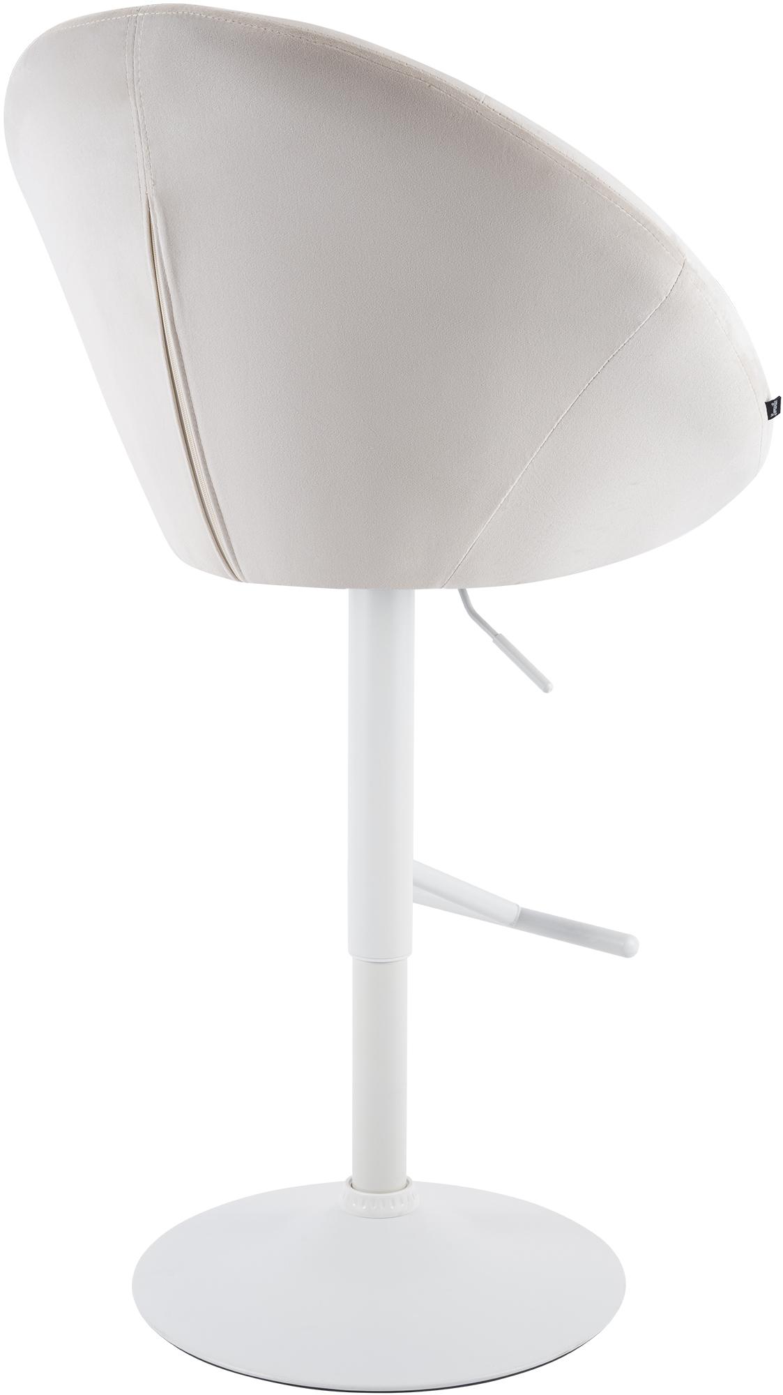 Barhocker London Samt weiß