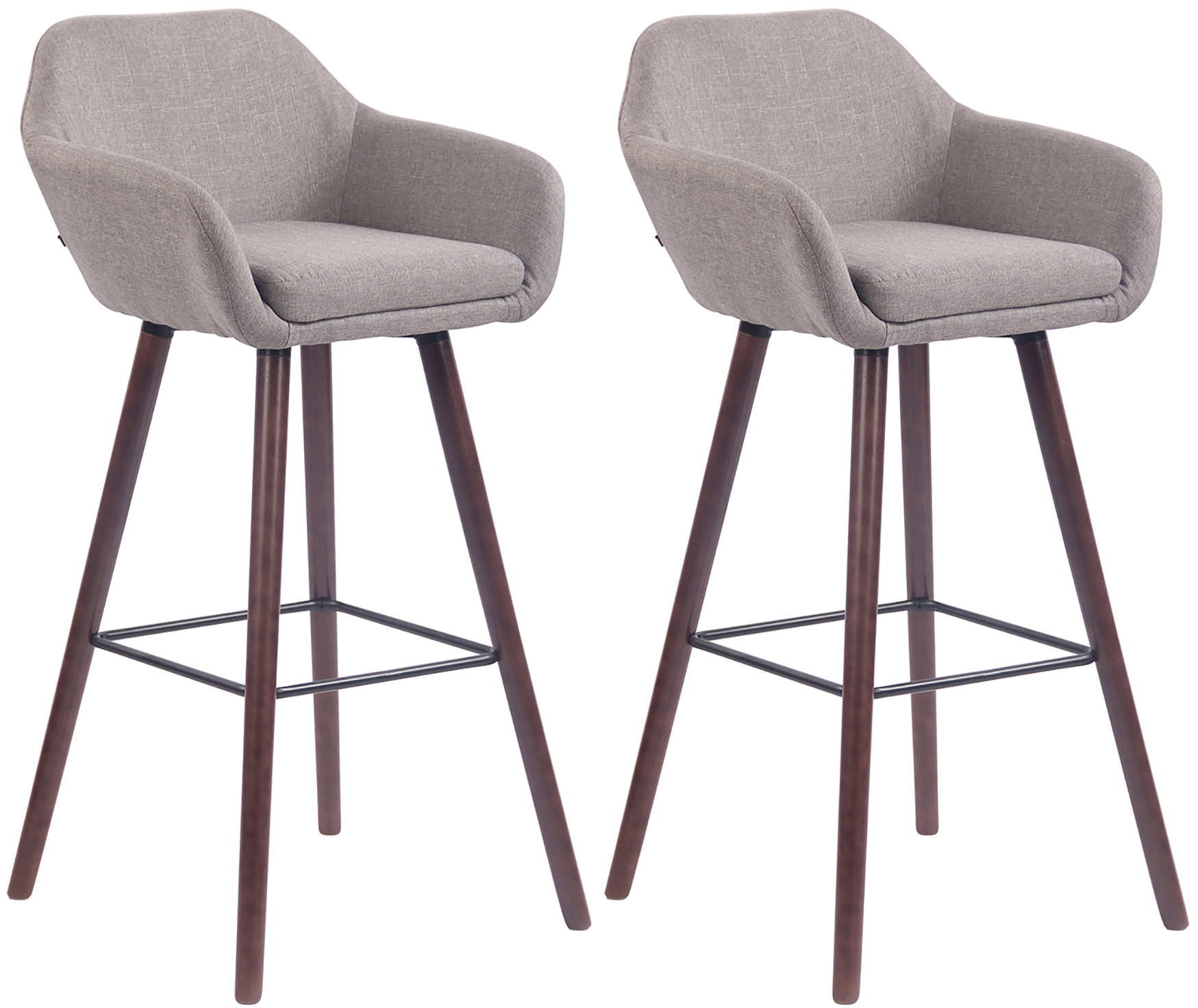 2er Set Barhocker Adelaide walnuss