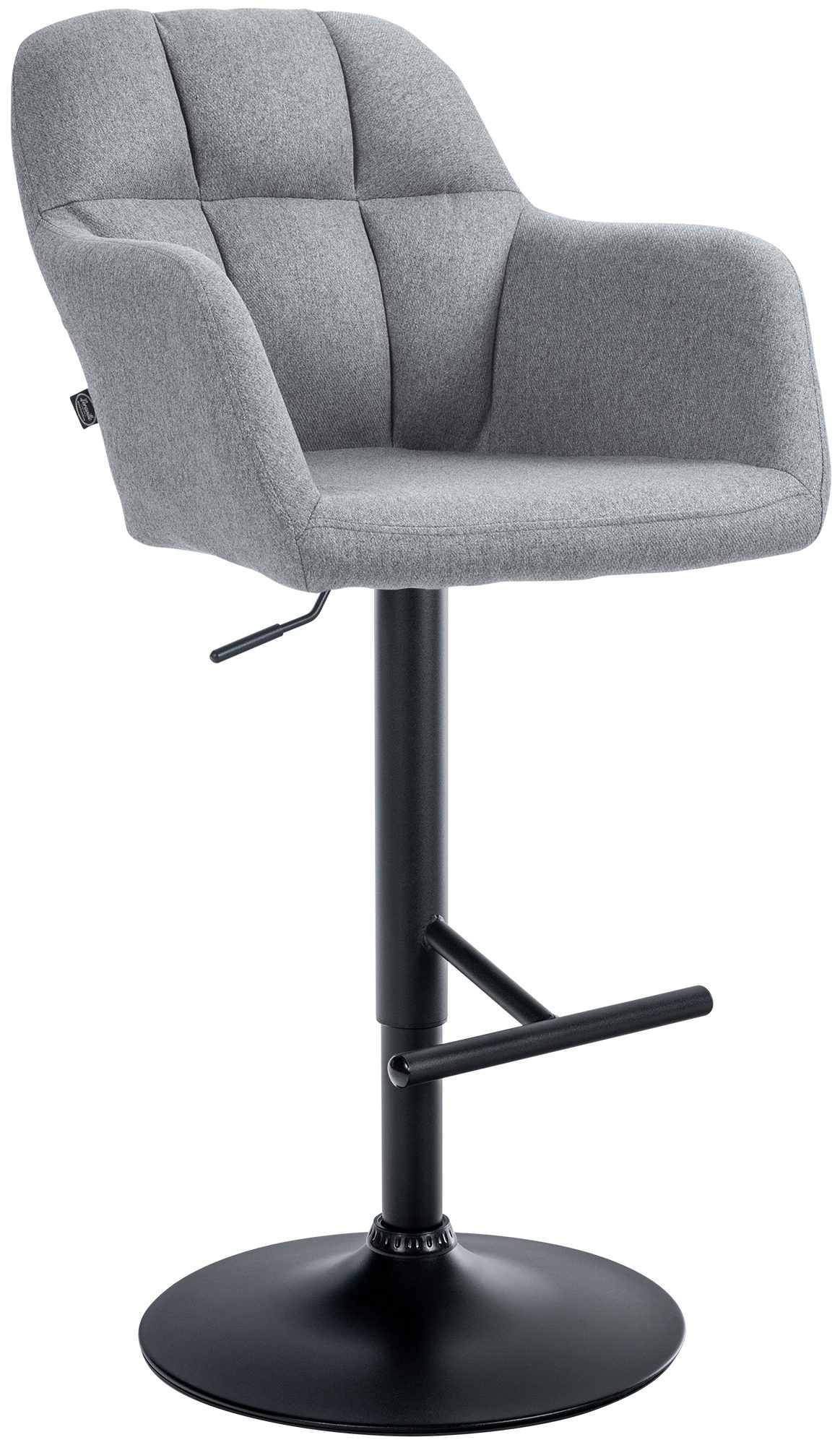 Barhocker Natoma Stoff schwarz