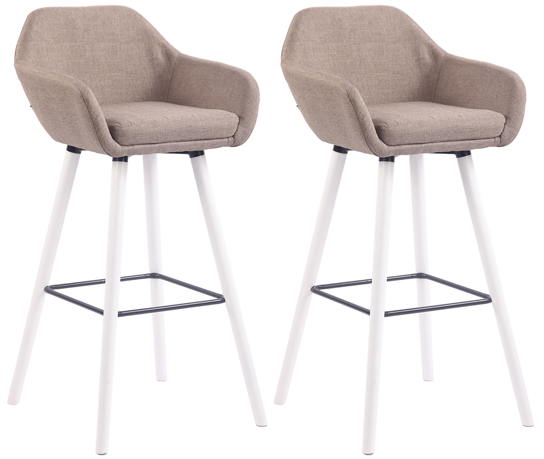 2er Set Barhocker Adelaide weiß
