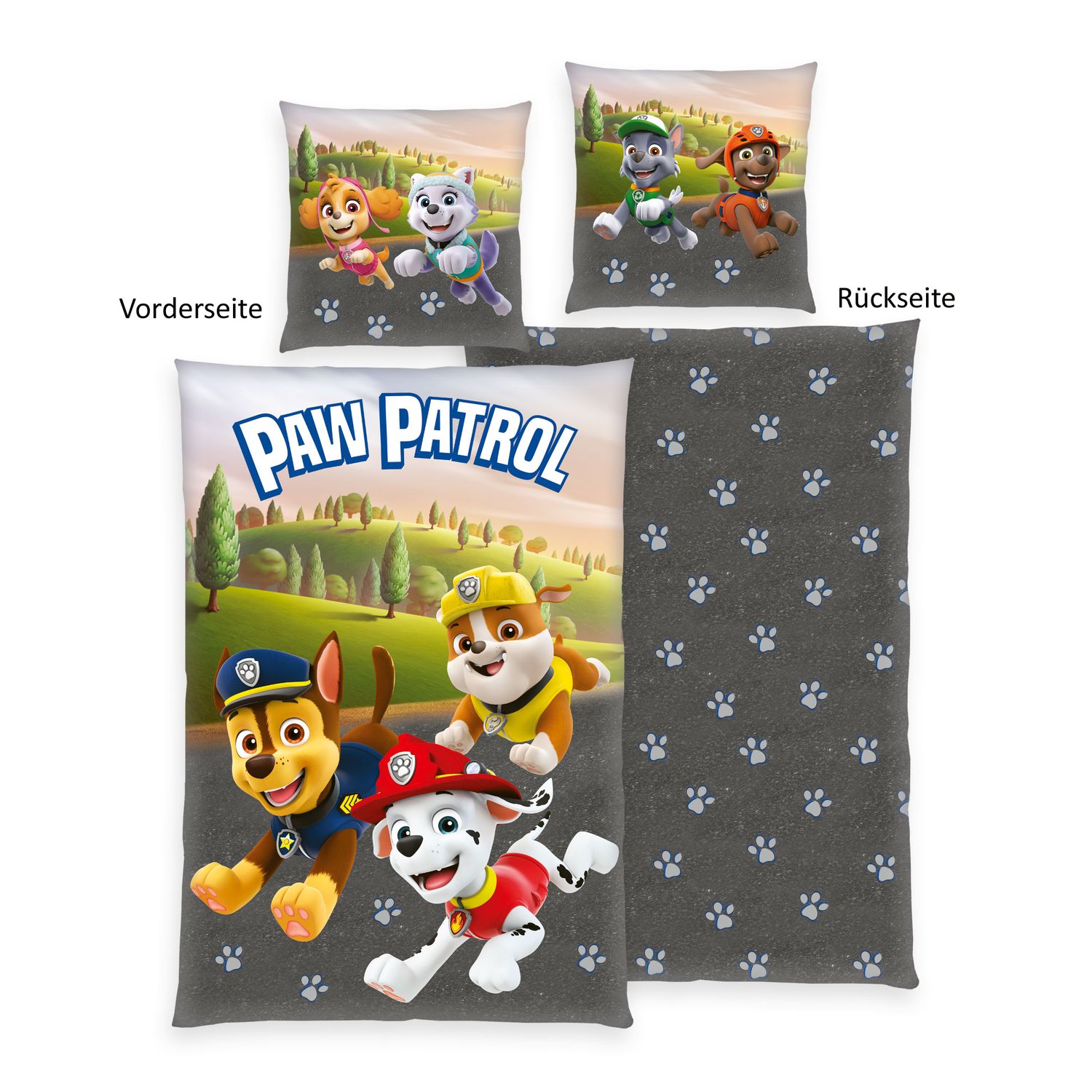 Herding Textilien Paw Patrol - Renforcé Bettwäsche - 80 x 80 cm / 135 x 200 cm