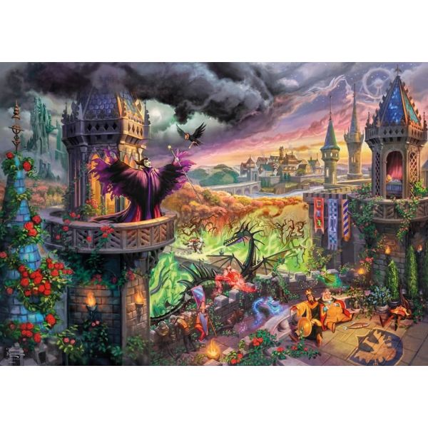 Schmidt Spiele GmbH Puzzles Disney, Maleficent - Puzzle 1000 Teile - Thomas Kinkade Collection