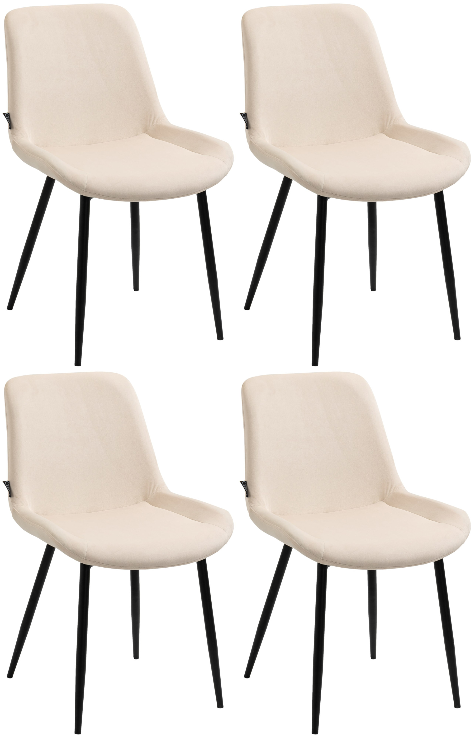 4er Set Esszimmerstühle Victoria Samt