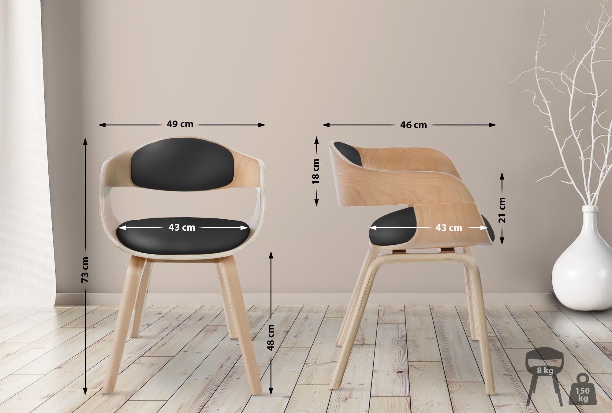 2er Set Stühle Kingston Kunstleder