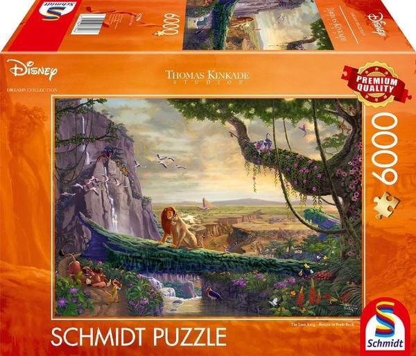 Schmidt Spiele GmbH Puzzles Disney - The Lion King, Return to Pride Rock​, 6000 Teile - Puzzle