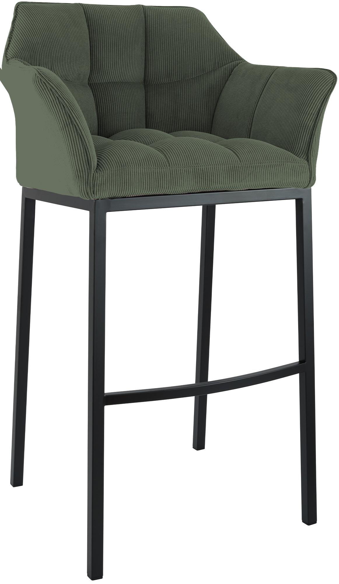 Barhocker Damaso B Cord mit 4-Fuß Gestell