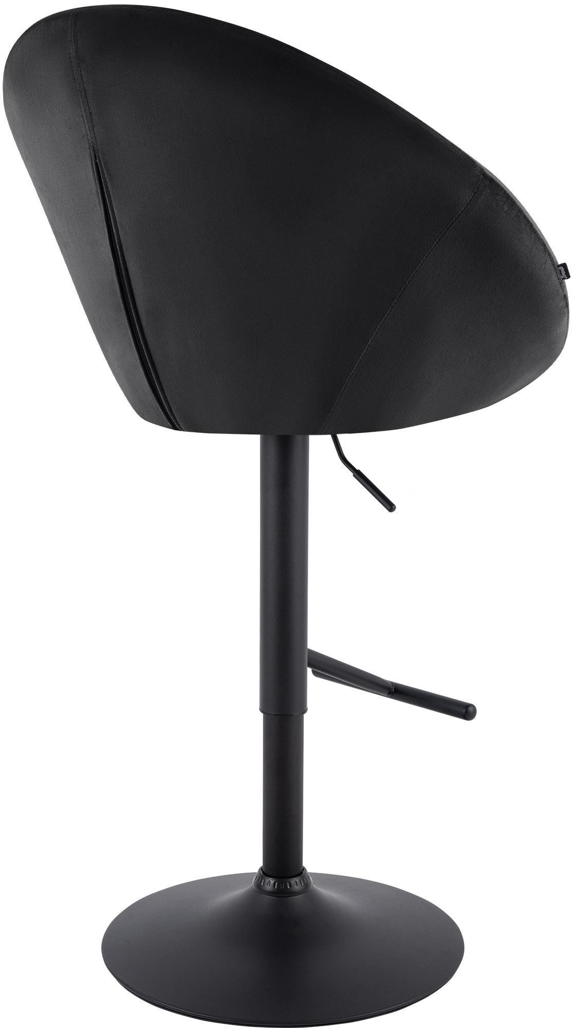 Barhocker London Samt schwarz