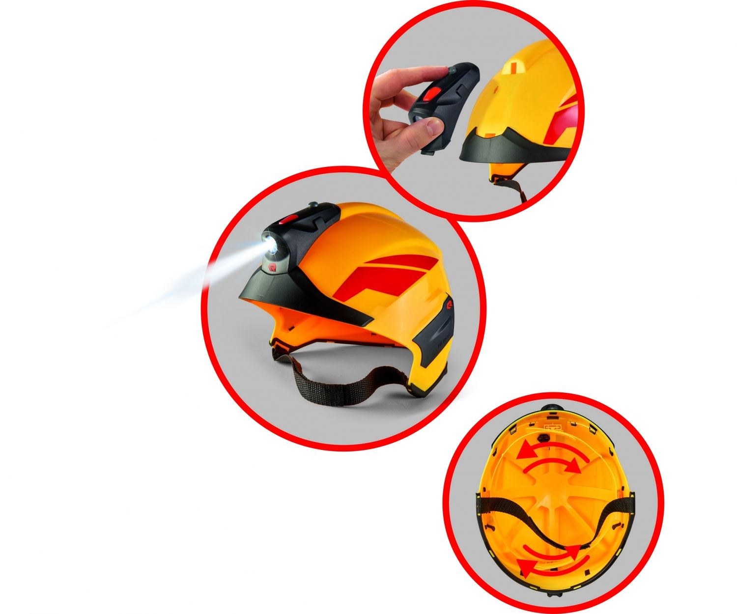 Simba Dickie Kostüme & Zubehör Simba - 108101000 - Feuerwehr Helm Rosenbauer mit Licht
