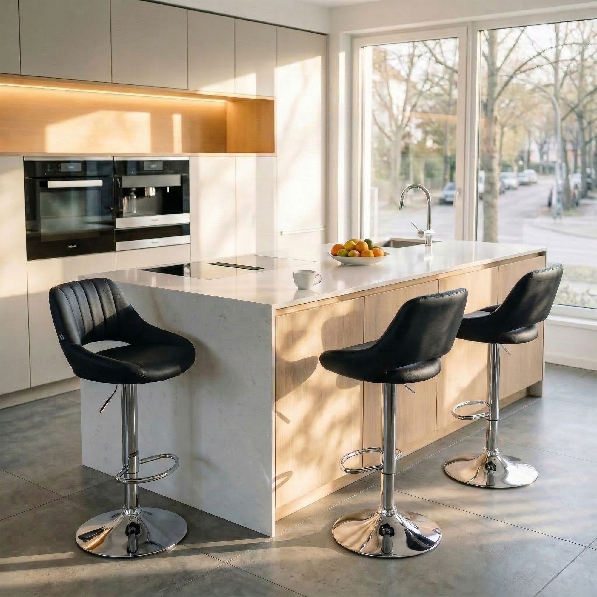 Barhocker Milet Kunstleder chrom