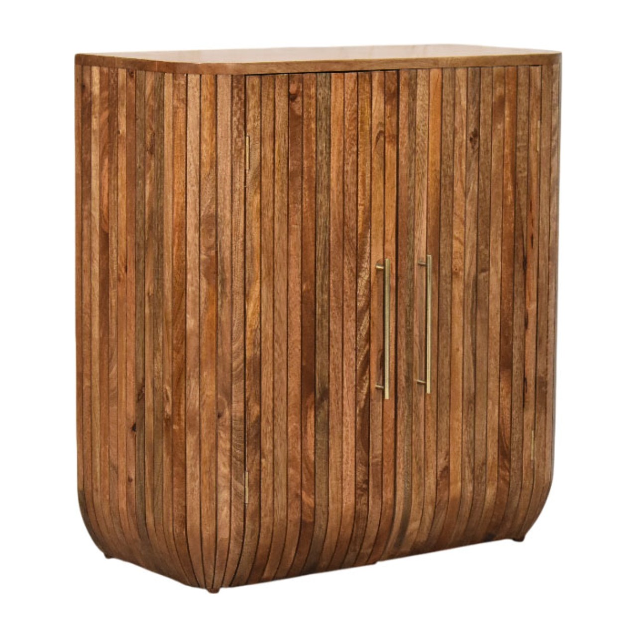 Schrank mit geriffelter Rundung