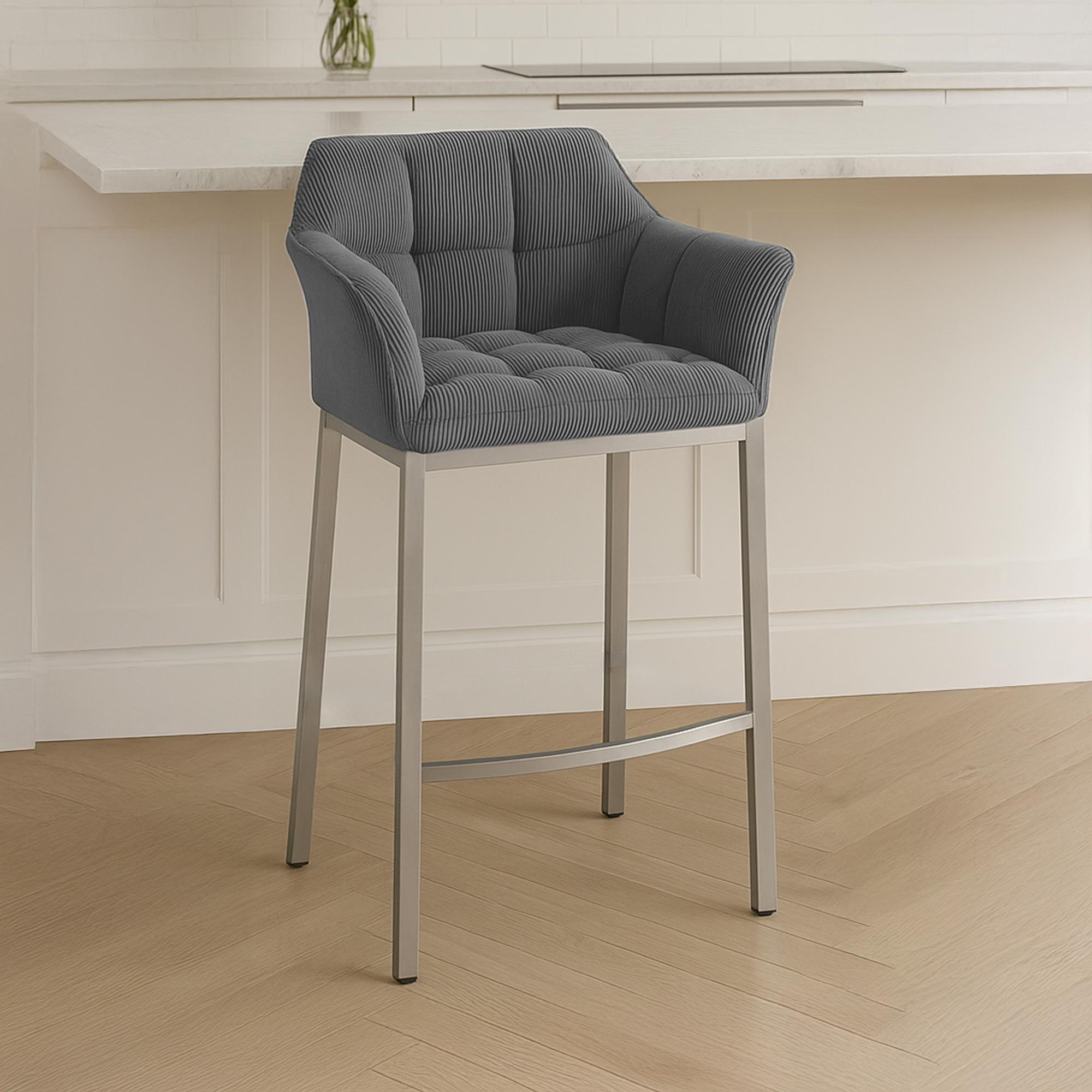 Barhocker Damaso E Cord mit 4-Fuß Gestell