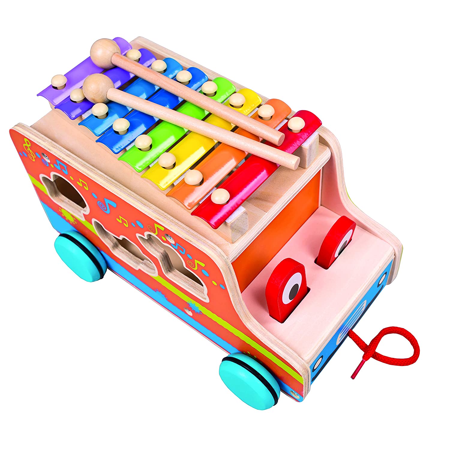 Bino & Mertens Modelle & Fahrzeuge Bino & Mertens - Holz Steckauto mit Xylophon