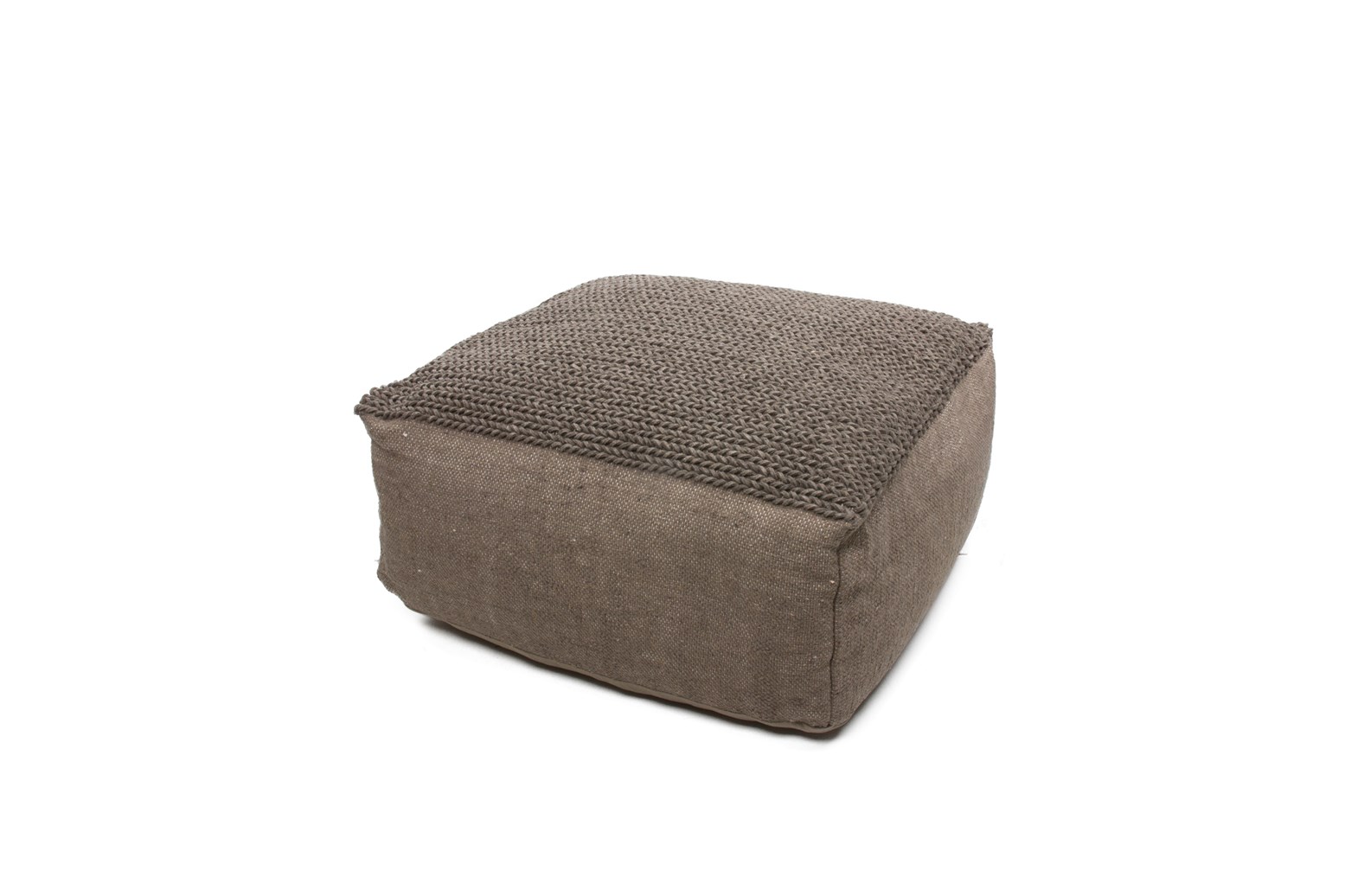 Pouf Shaun 210 Grau 80 x 80 cm -2er Set