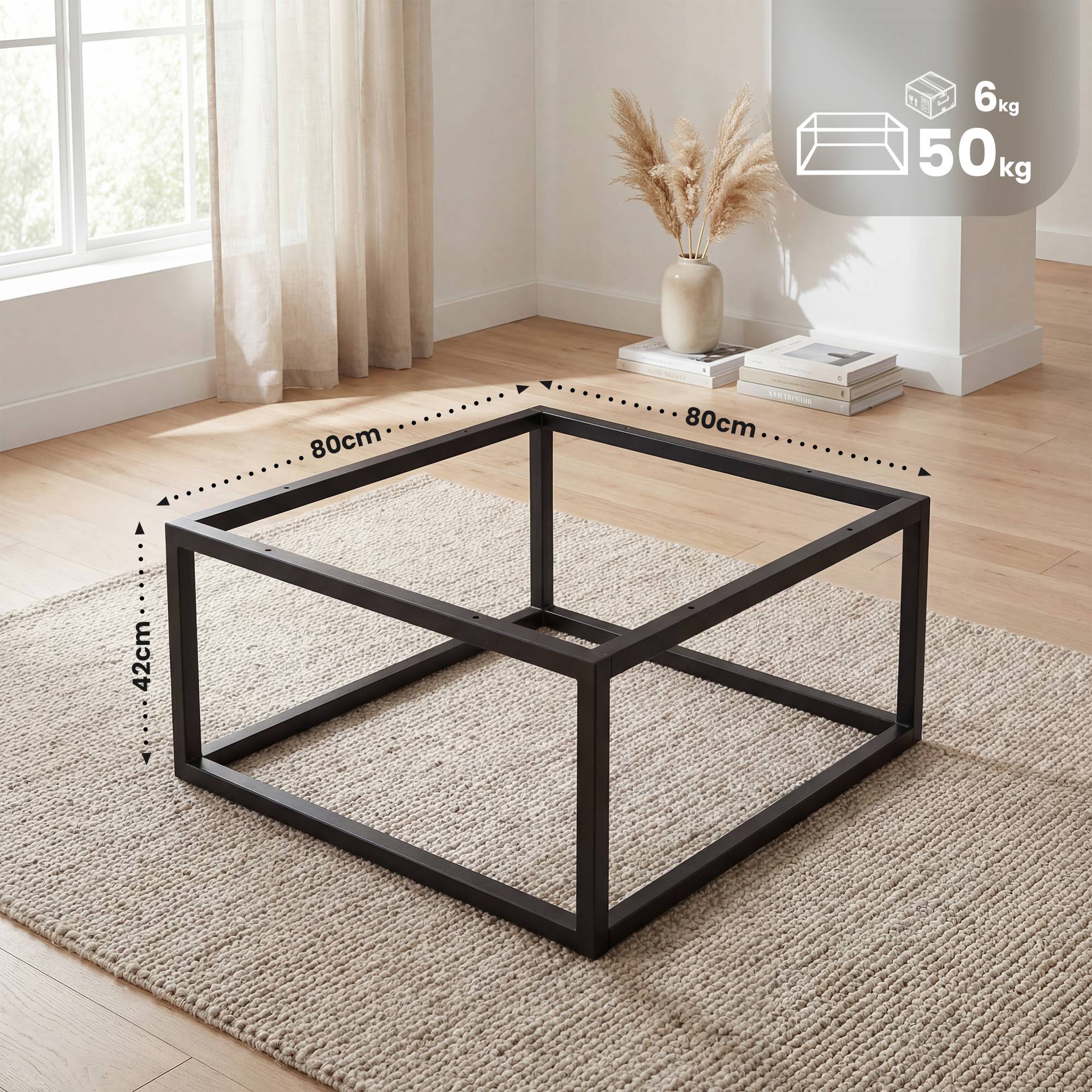 Tischgestell Metall 80x80x42 cm