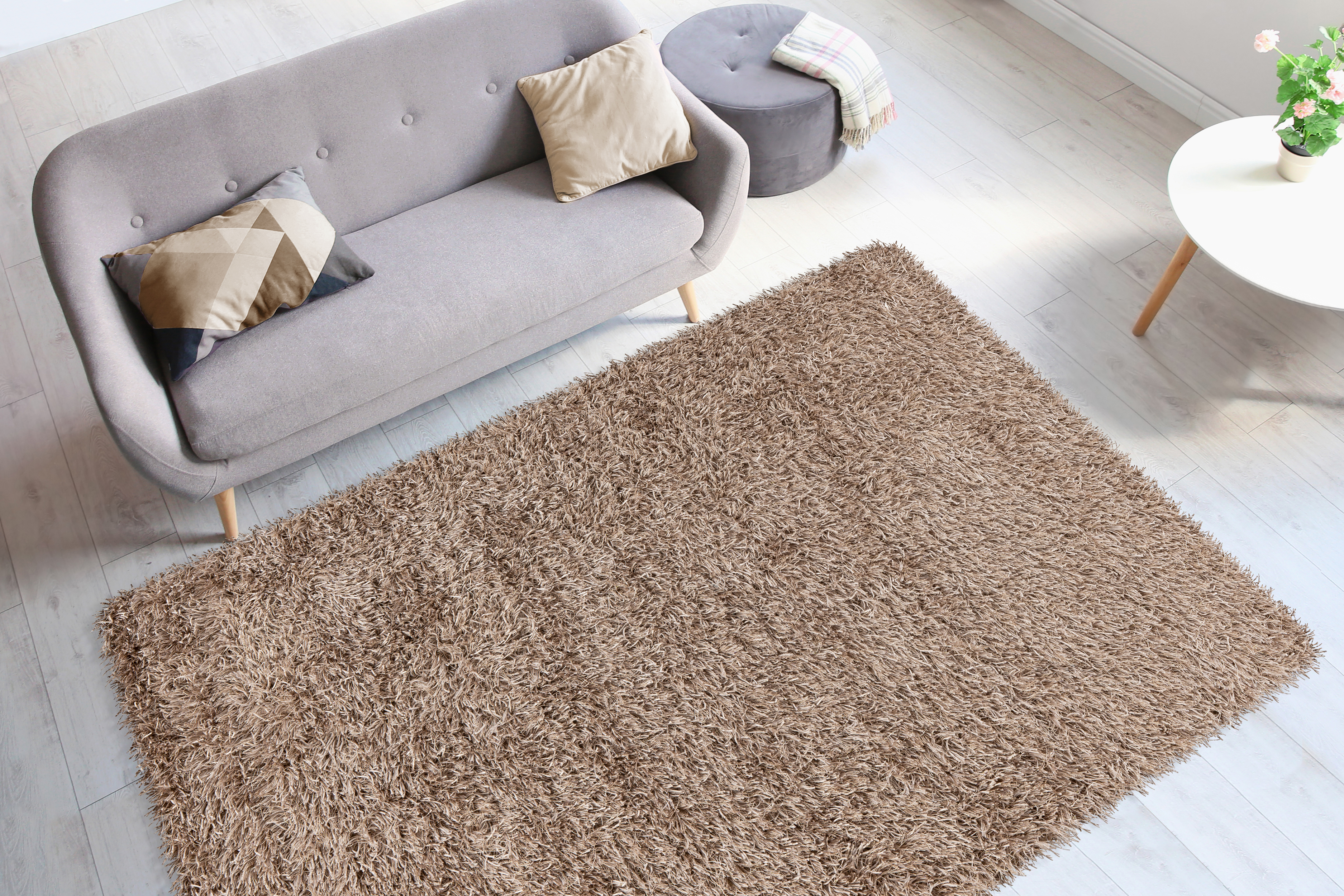 Teppich Beat 8102 Weiß / Taupe 120cm x 180cm