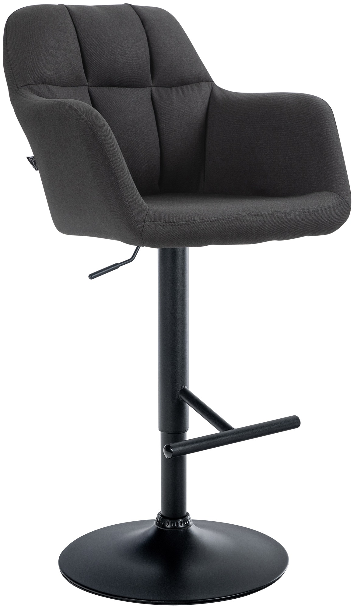 Barhocker Natoma Stoff schwarz