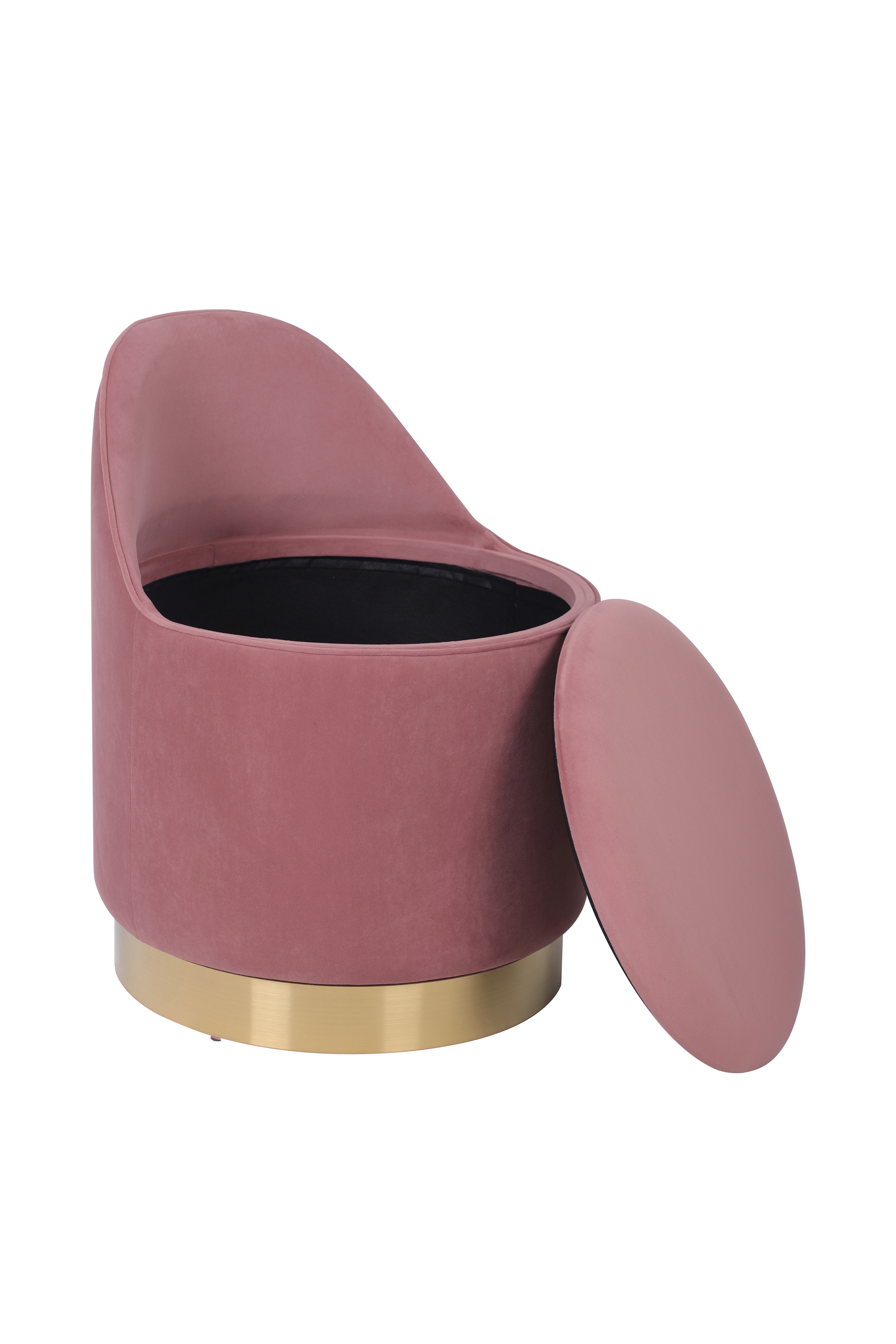 Eleganter Drehhocker Altrosa