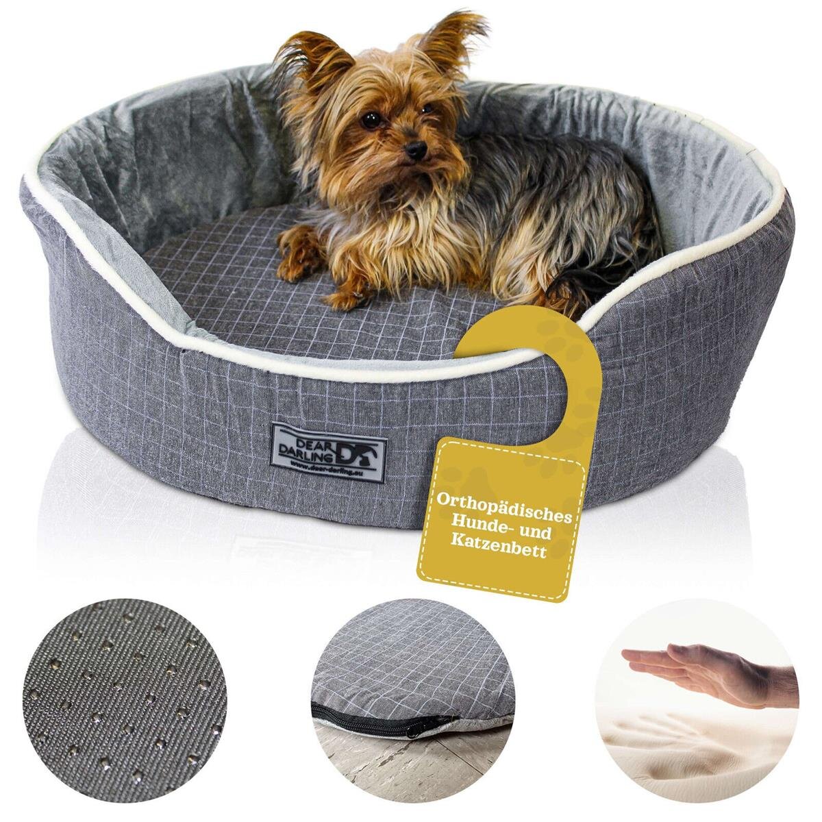 DD-05 Orthopädisches Luxus Katzenbett Hundebett Memory Schaum in Gr. S,L,XL