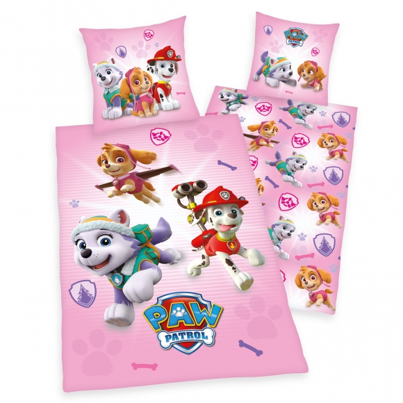 Herding Textilien Paw Patrol - Bettwäsche - Renforcé - 80 x 80 + 135 x 200 cm