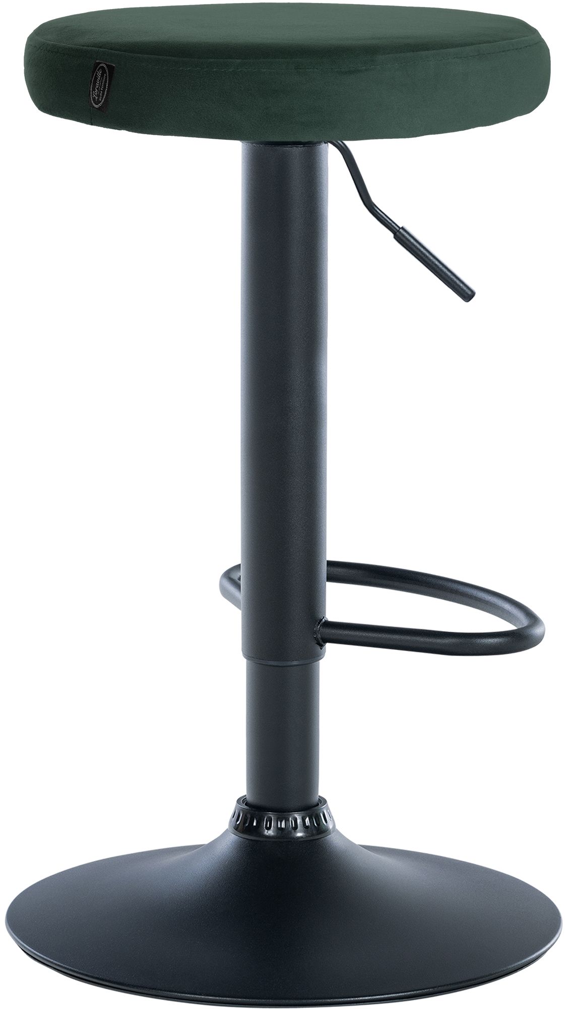 2er Set Barhocker Ponte Samt schwarz