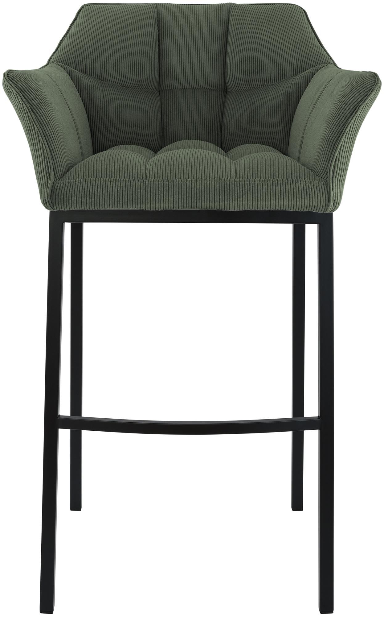 Barhocker Damaso B Cord mit 4-Fuß Gestell