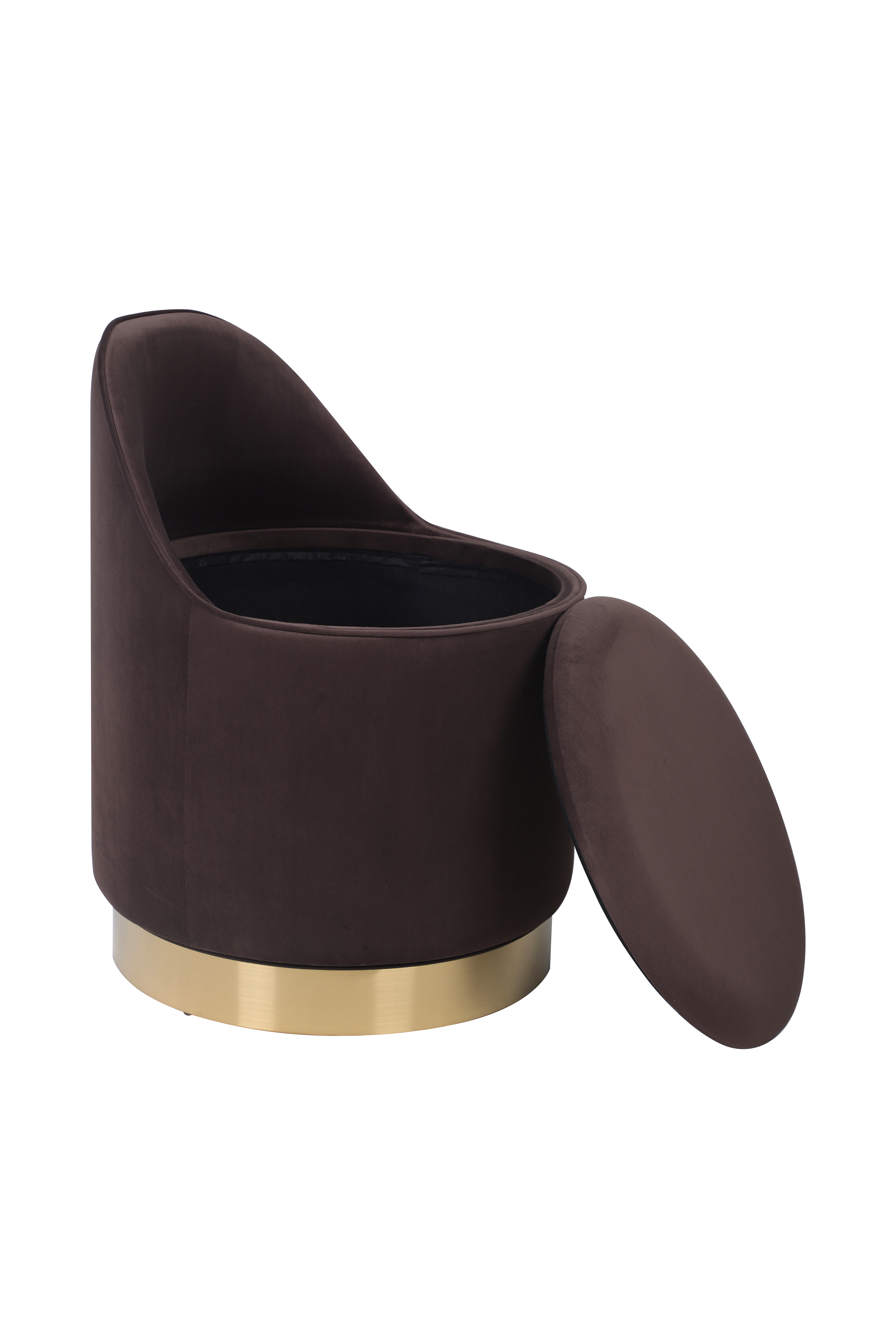 Eleganter Drehhocker in Braun