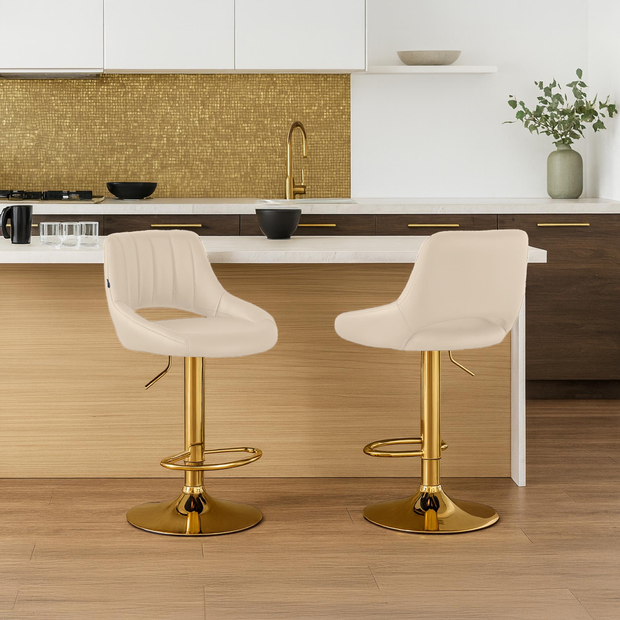 Barhocker Milet Kunstleder gold