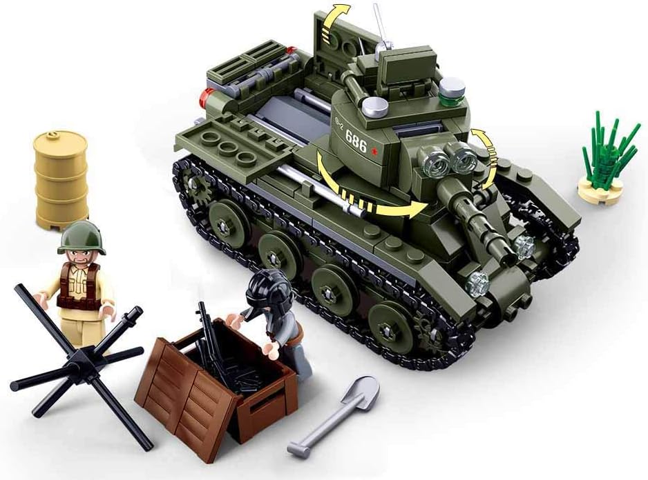 Sluban Bau- & Konstruktionsspielzeug Sluban M38-B0686 - Army WWII - Alliierter Kavalleriepanzer