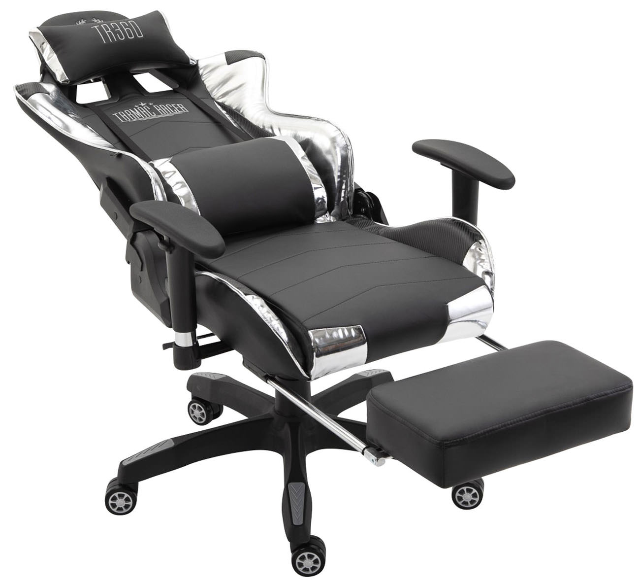 Racing Bürostuhl Turbo mit Fußablage glanz
