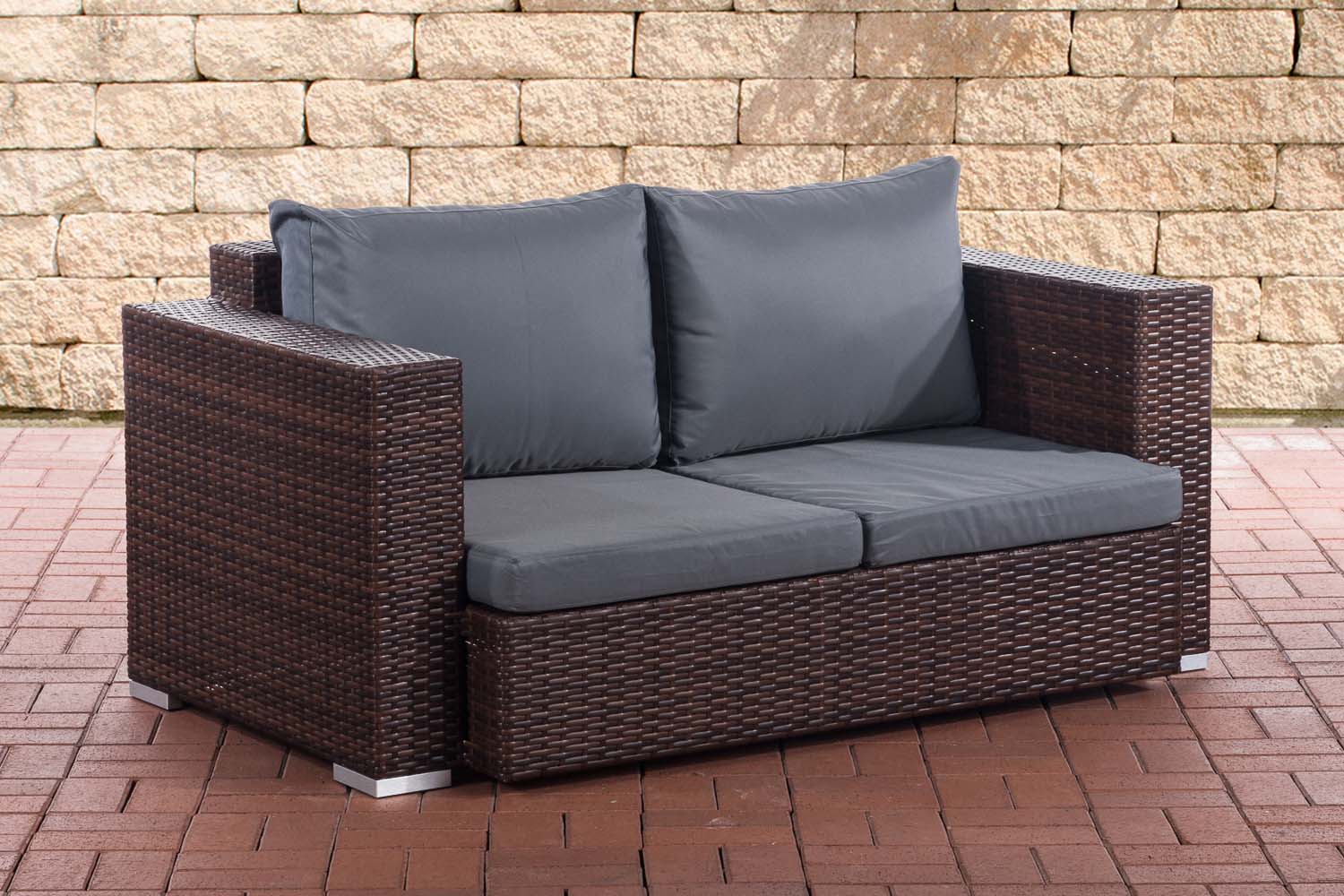 2er Sofa Provence / Sunset Eisengrau