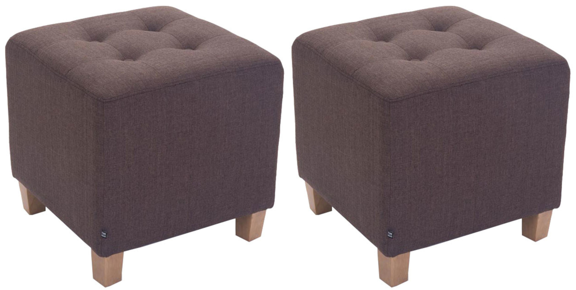 2er Set Sitzhocker Pharao, antik-hell