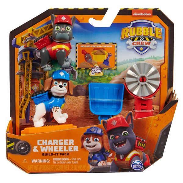 Spin Master Sammel- & Spielfiguren Spin Master - Paw Patrol Rubble & Crew - Charger & Wheeler Set