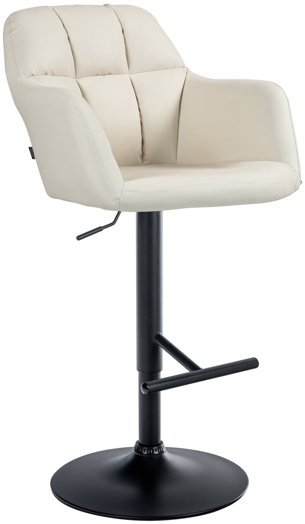 Barhocker Natoma Kunstleder schwarz