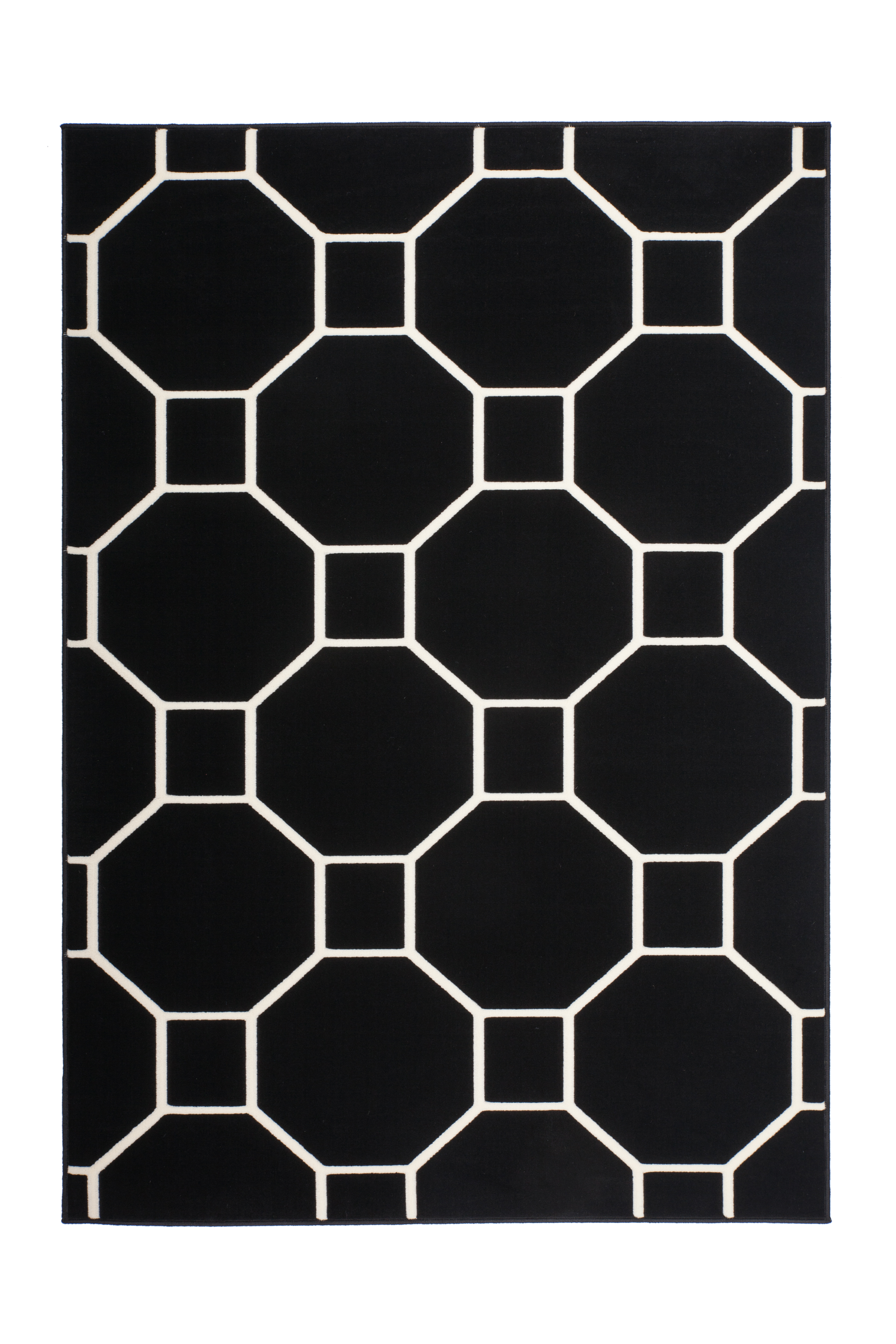 Teppich Lina 125 Schwarz / Elfenbein 160cm x 230cm
