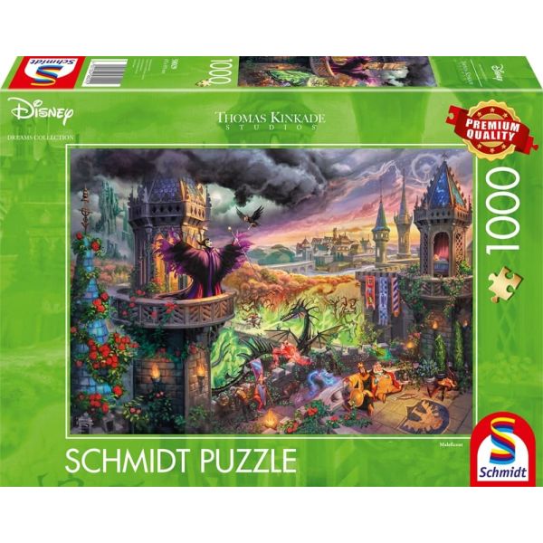 Schmidt Spiele GmbH Puzzles Disney, Maleficent - Puzzle 1000 Teile - Thomas Kinkade Collection
