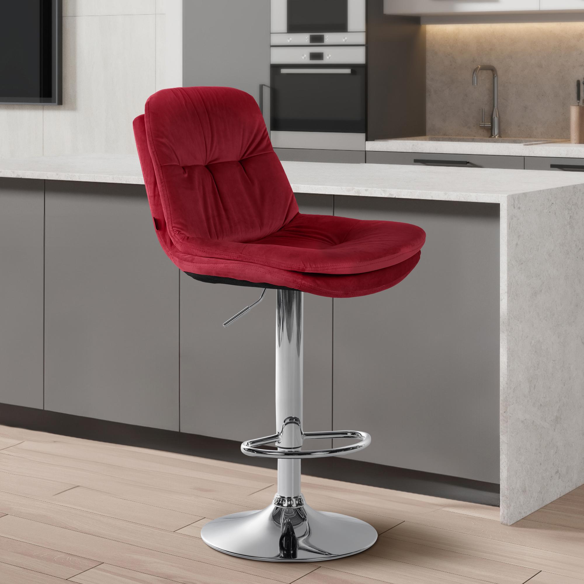 Barhocker Laurel Samt chrom