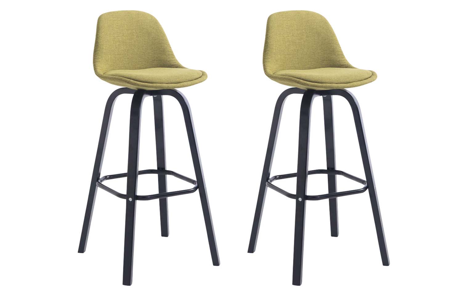 2er Set Barhocker Avika Stoff schwarz