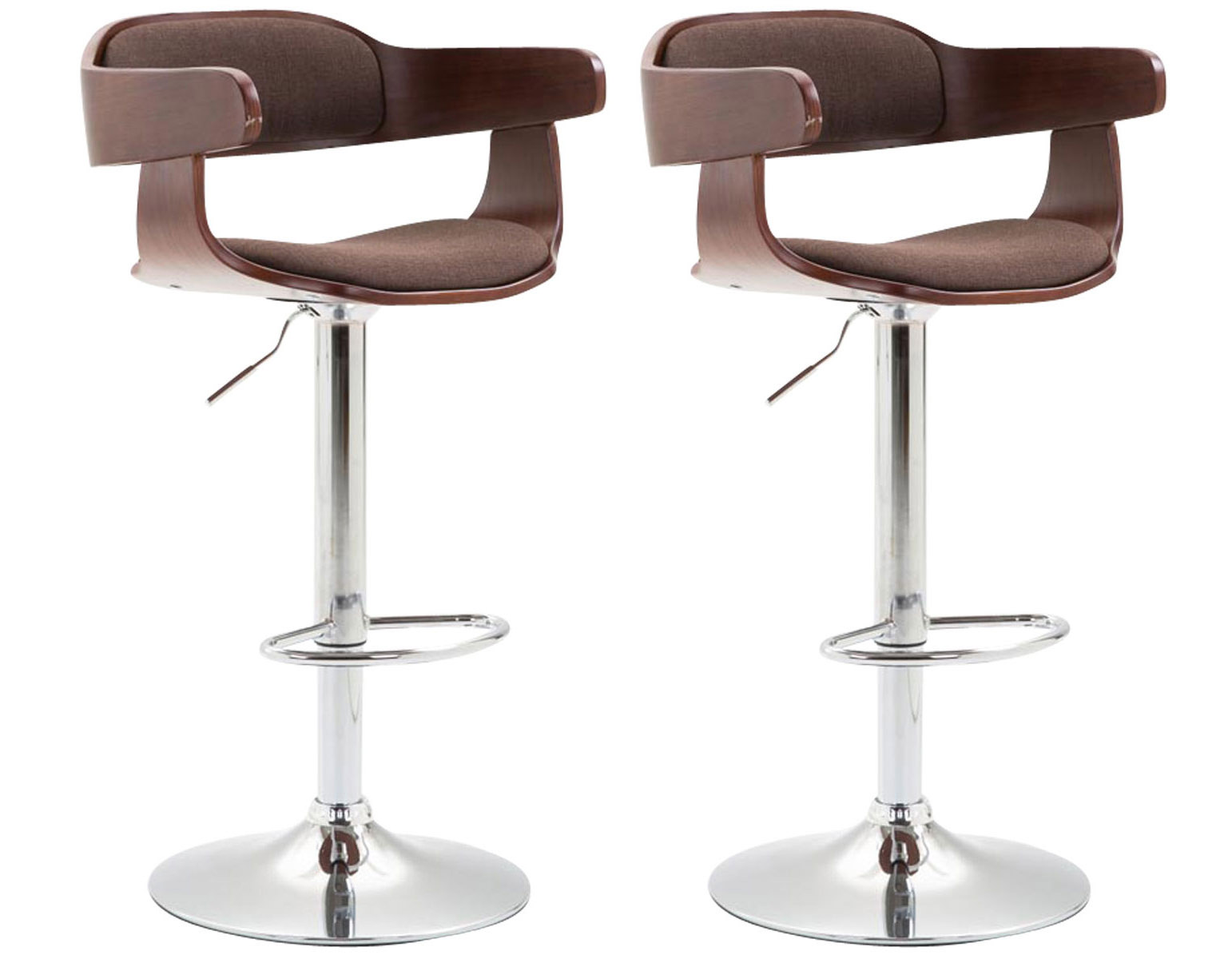 2er Set Barhocker Bogota Stoff coffee