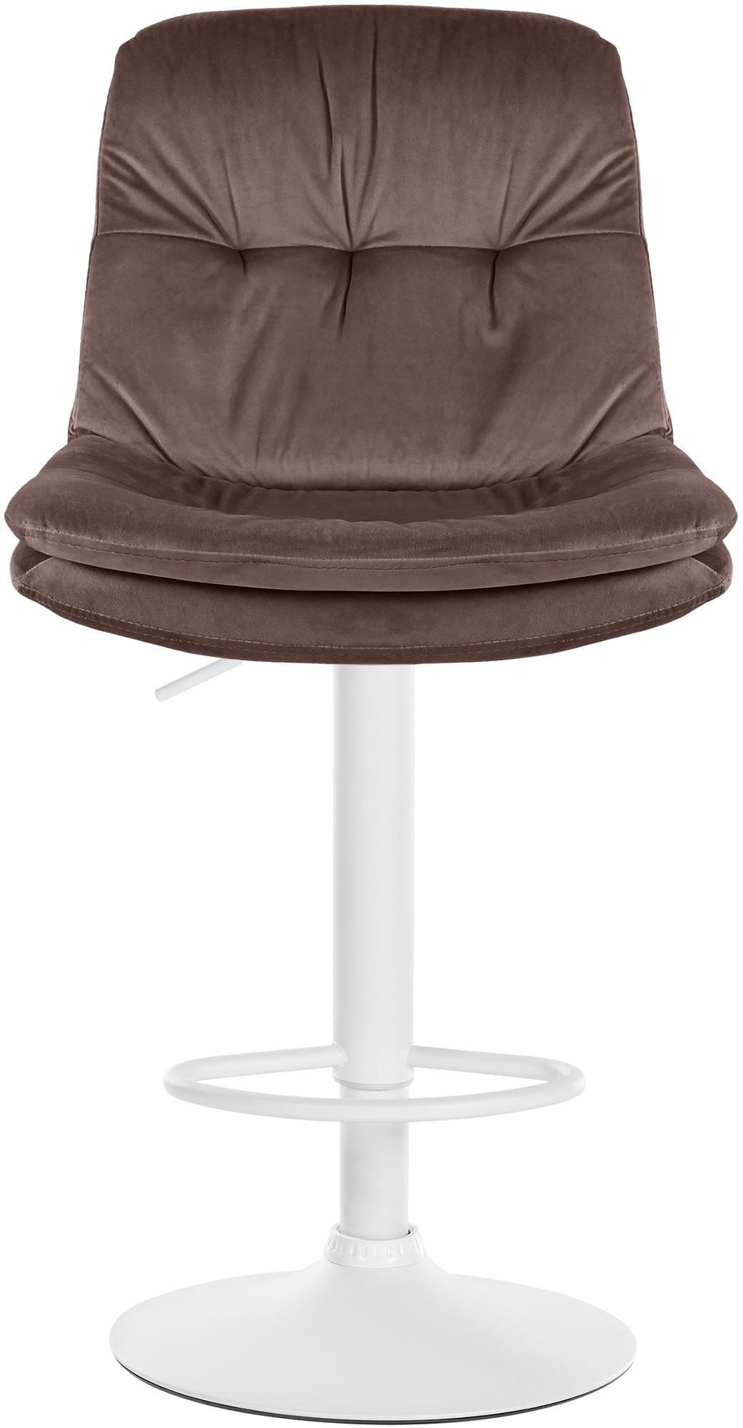 Barhocker Laurel Samt weiß