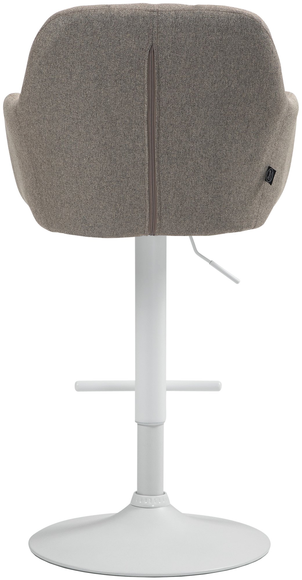 Barhocker Natoma Stoff weiß