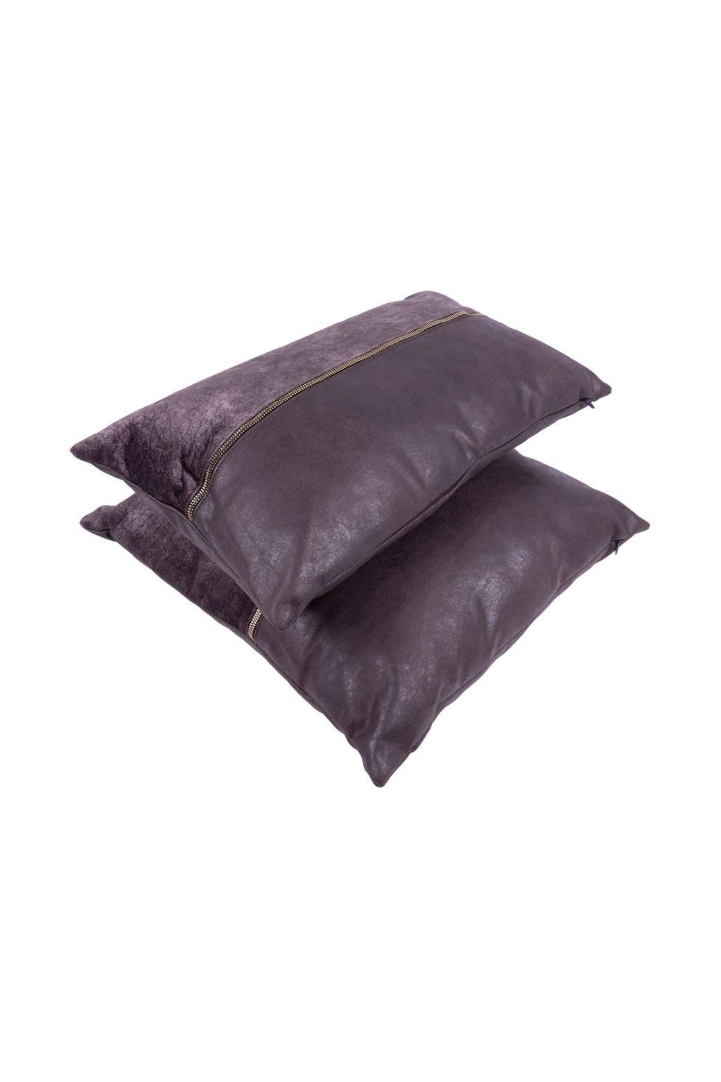 Deko-Kissen Dekokissen Picco 125 2er-Set Grau / Braun