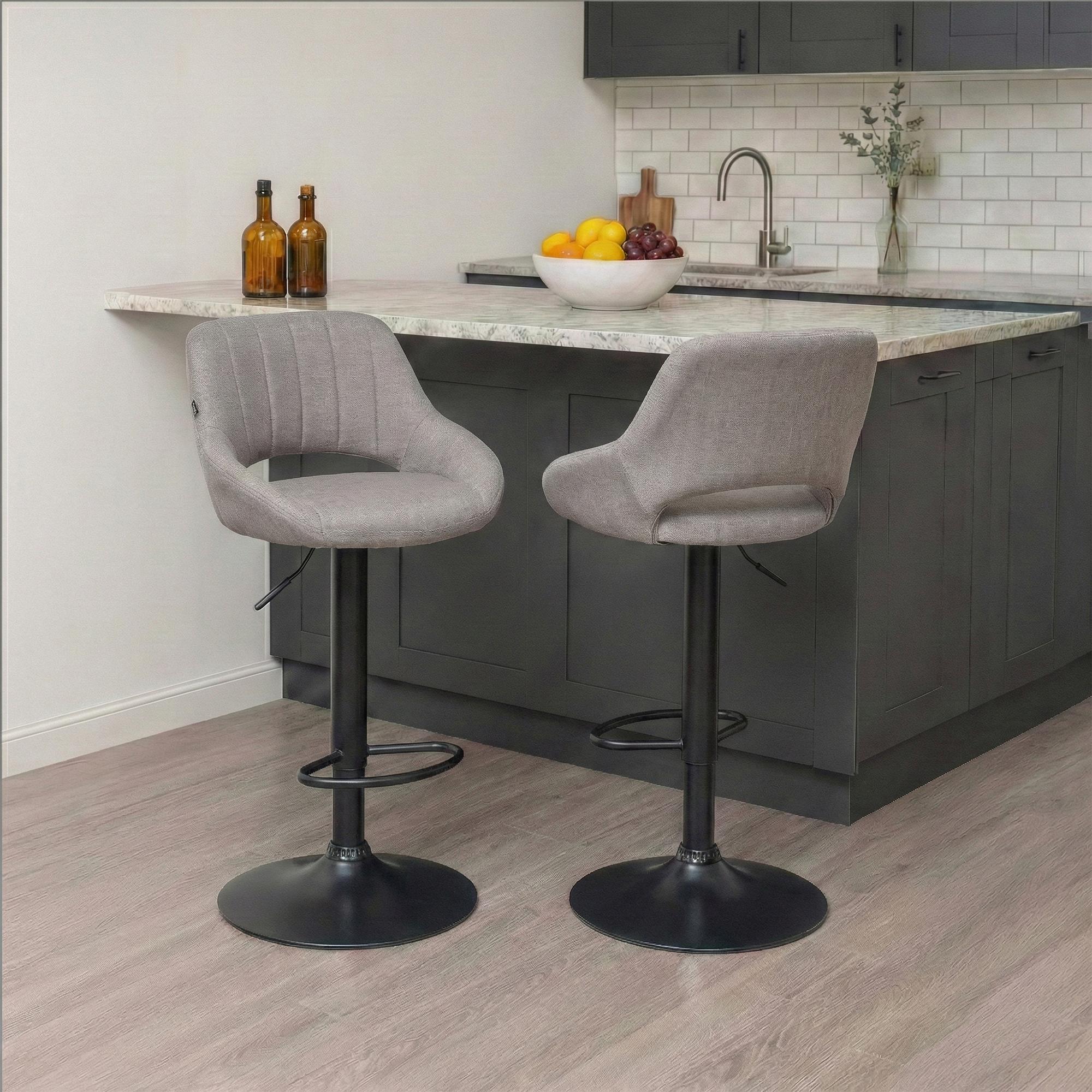 Barhocker Milet Stoff schwarz