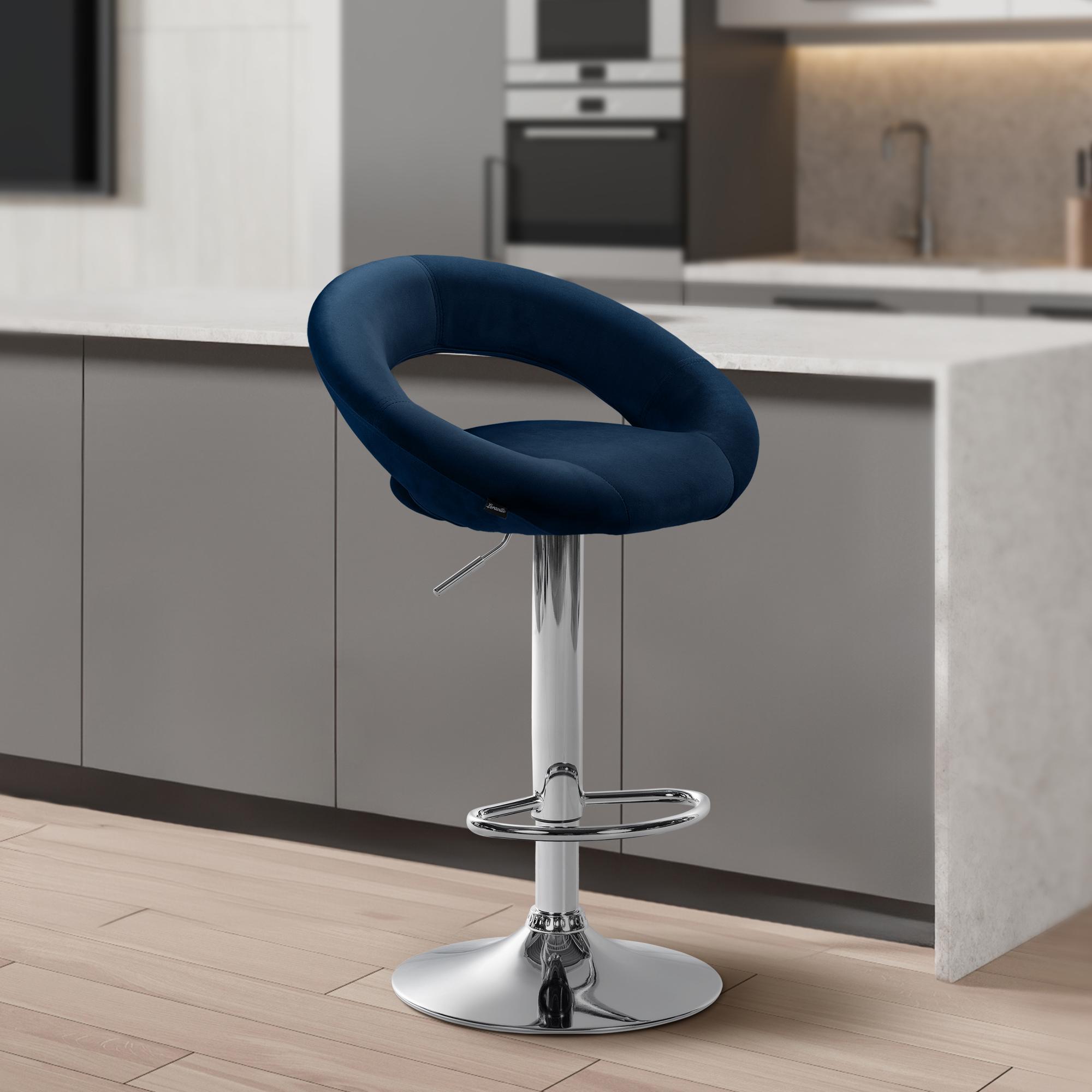 Barhocker Olinda Samt chrom